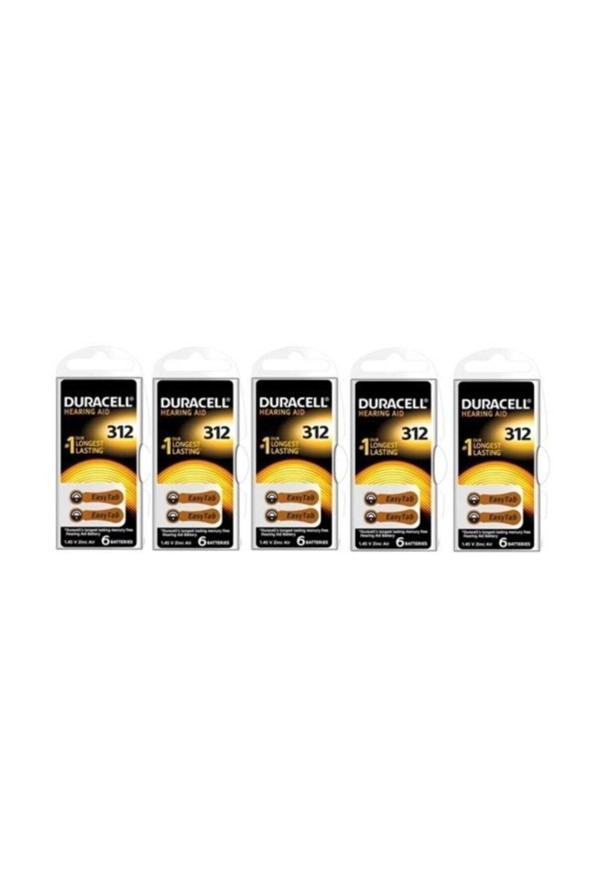 VEHASTORE 312 Numara Işitme Cihazı Pili 5 X 6 Lı Paket 30 Adet Pil Kulaklık Pili