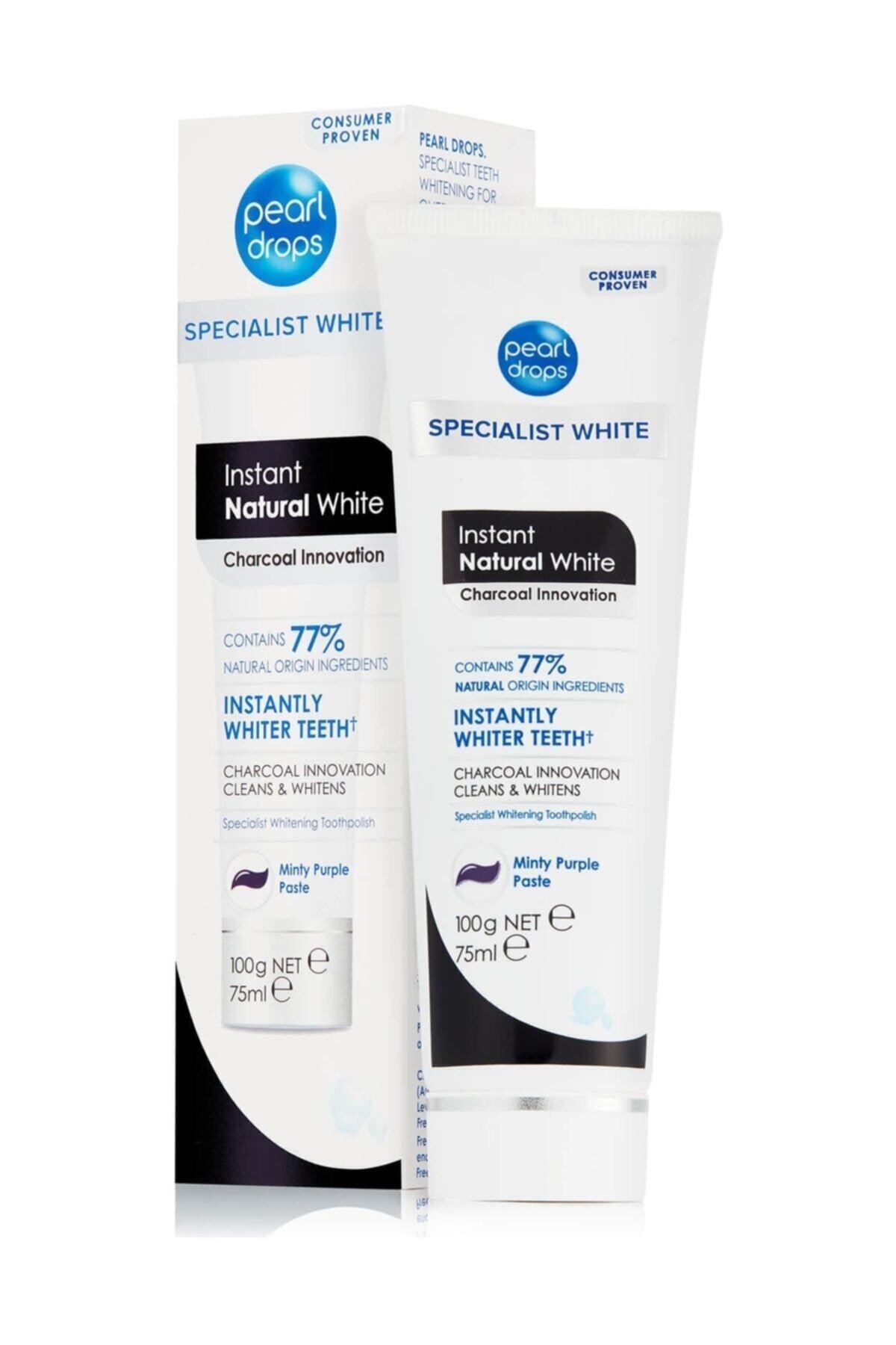 Pearl Drops Instant Natural White Charcoal Organik Diş Macunu 75 ml