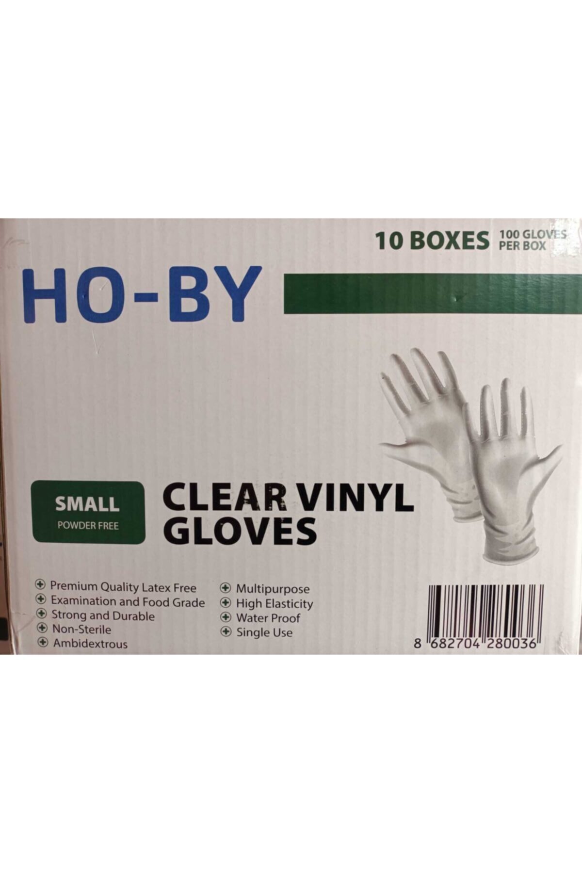 HOBY Pudrasız Vinil Eldiven Small 100x10 Paket