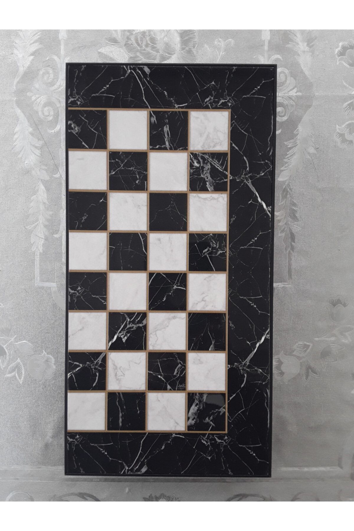 Yenigün Siyah Marble Büyük Tavla