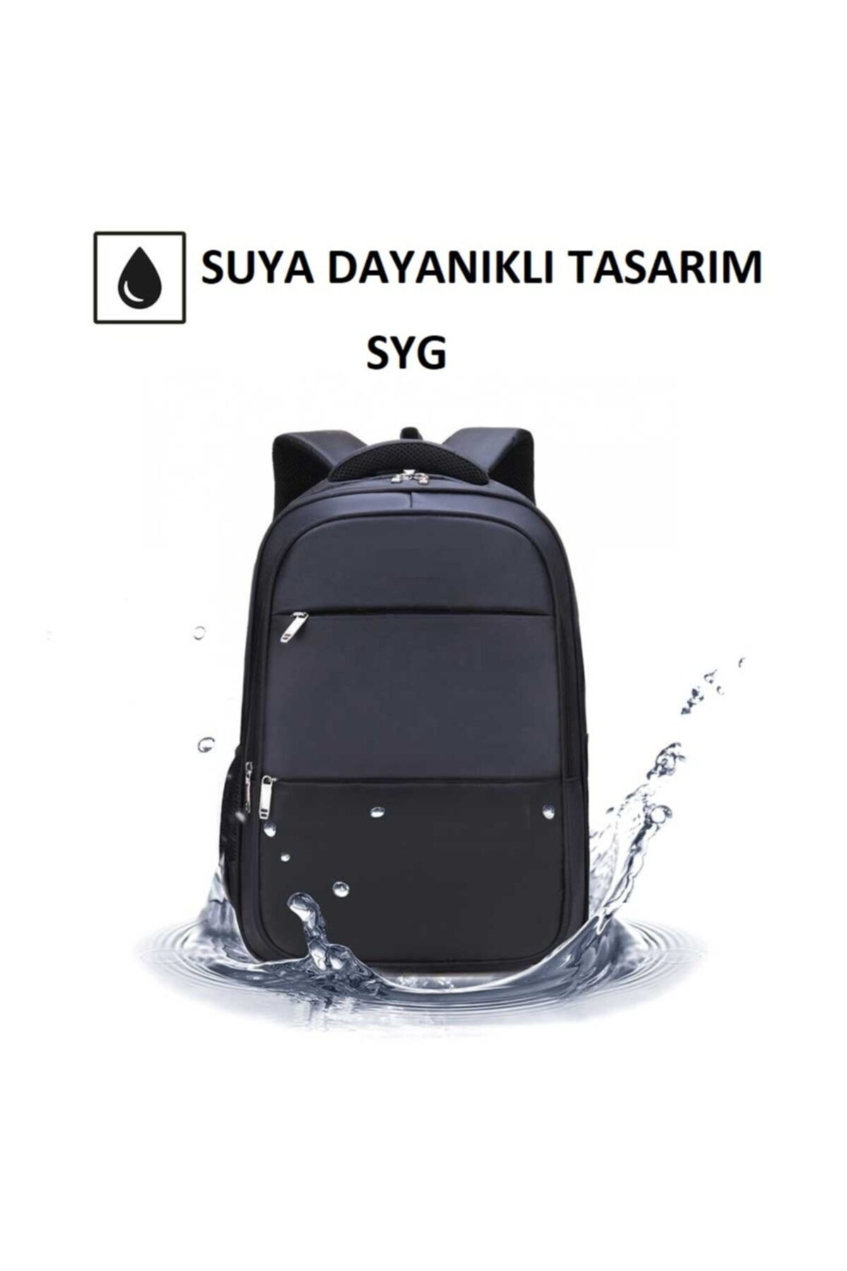 Avrupa Çanta Syg Sırt Çantası Su Geçirmez 17 Inç Laptop Notebook Bölmeli Siyah Av2000