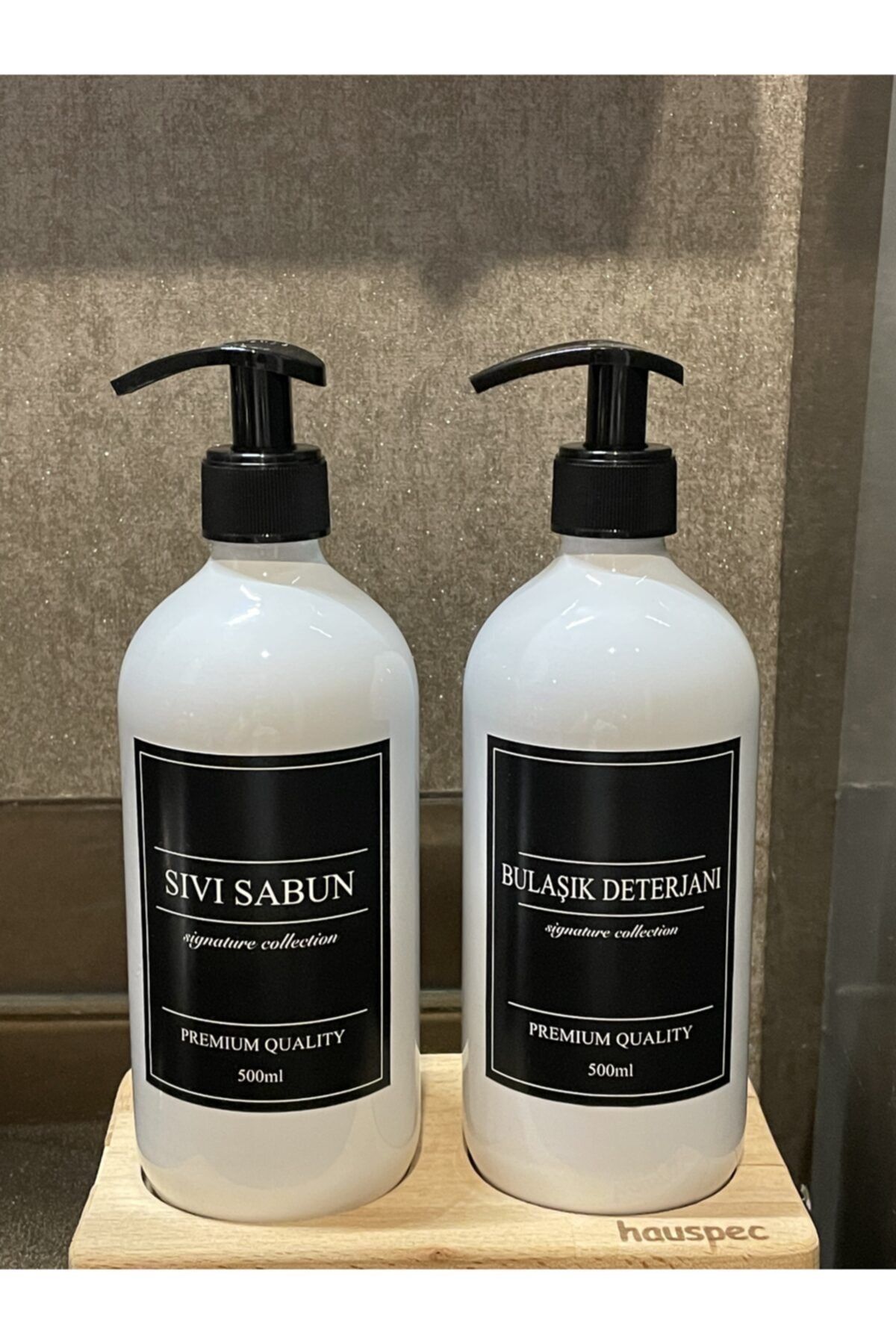 Lesia Home Sıvı Sabun Ve Bulaşık Deterjanı Şişesi Beyaz Renk 500 Ml