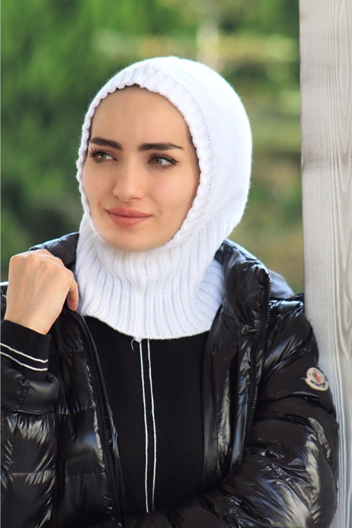 HFM Aksesuar Triko Prartik Boyunluklu Bone Beyaz
