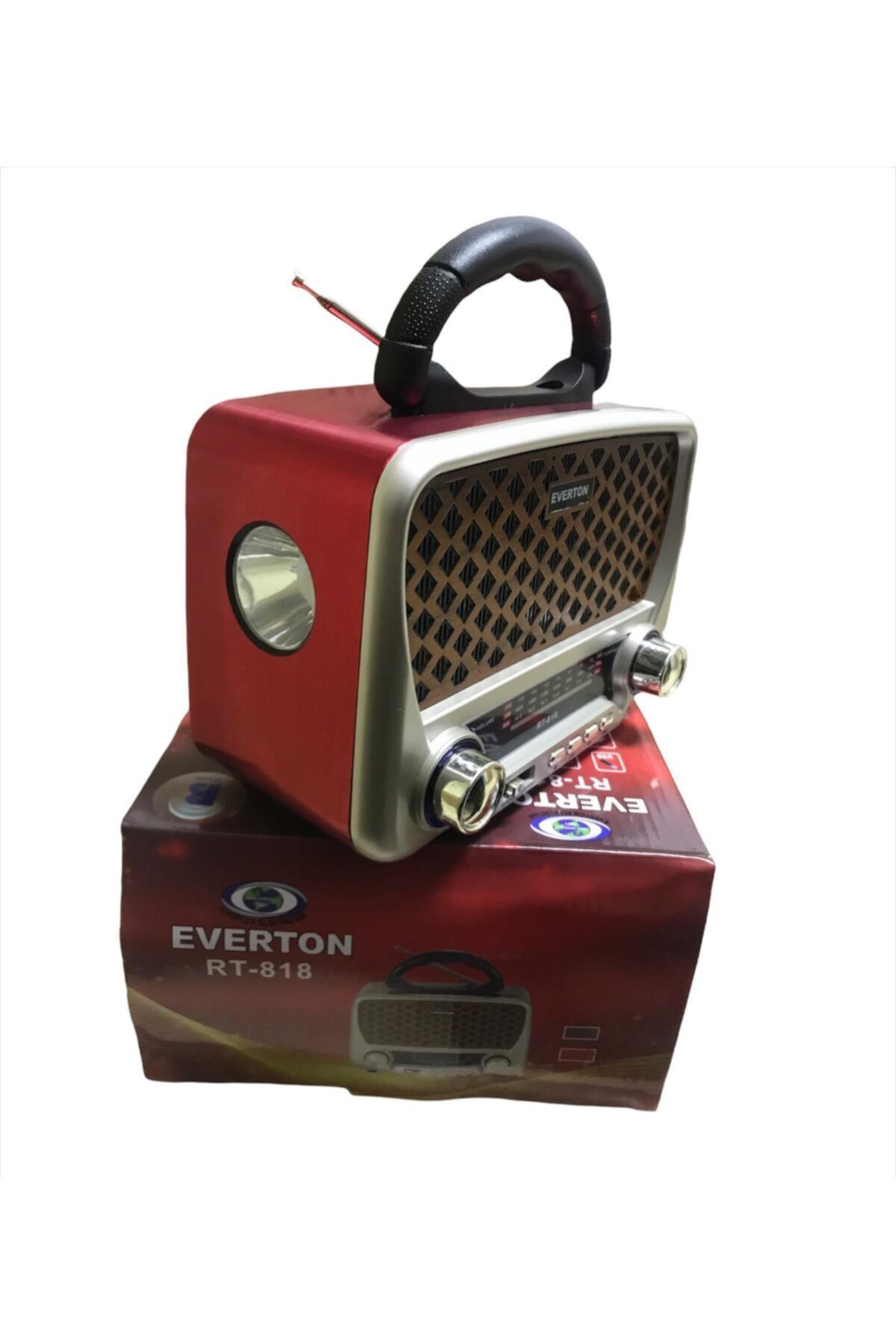 Everton Rt-818 Nostajik Görünümlü Işıklı Paneli Solarlı Müzik Çalar