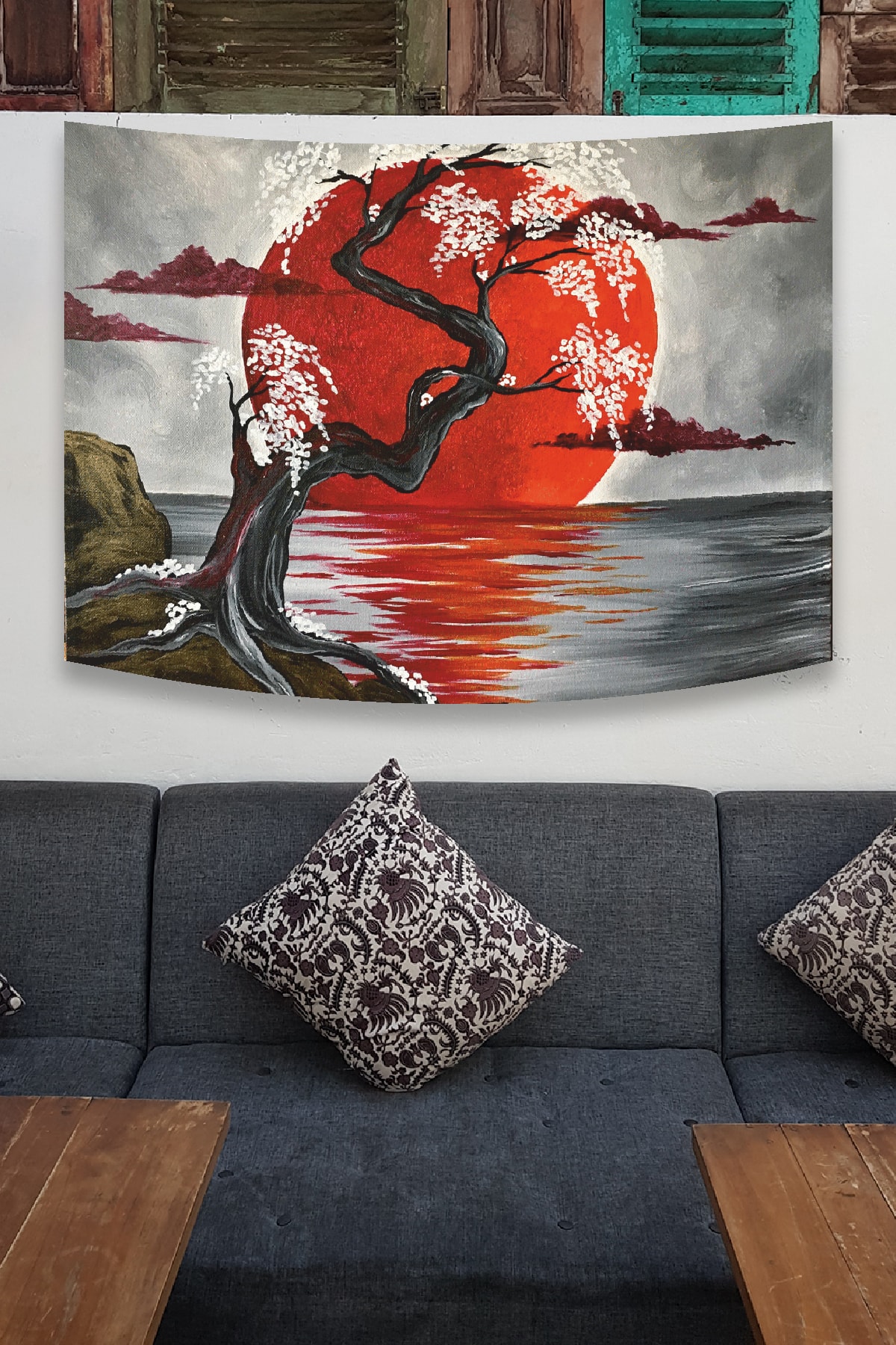 BiTablom Crimson Moon Duvar Halısı