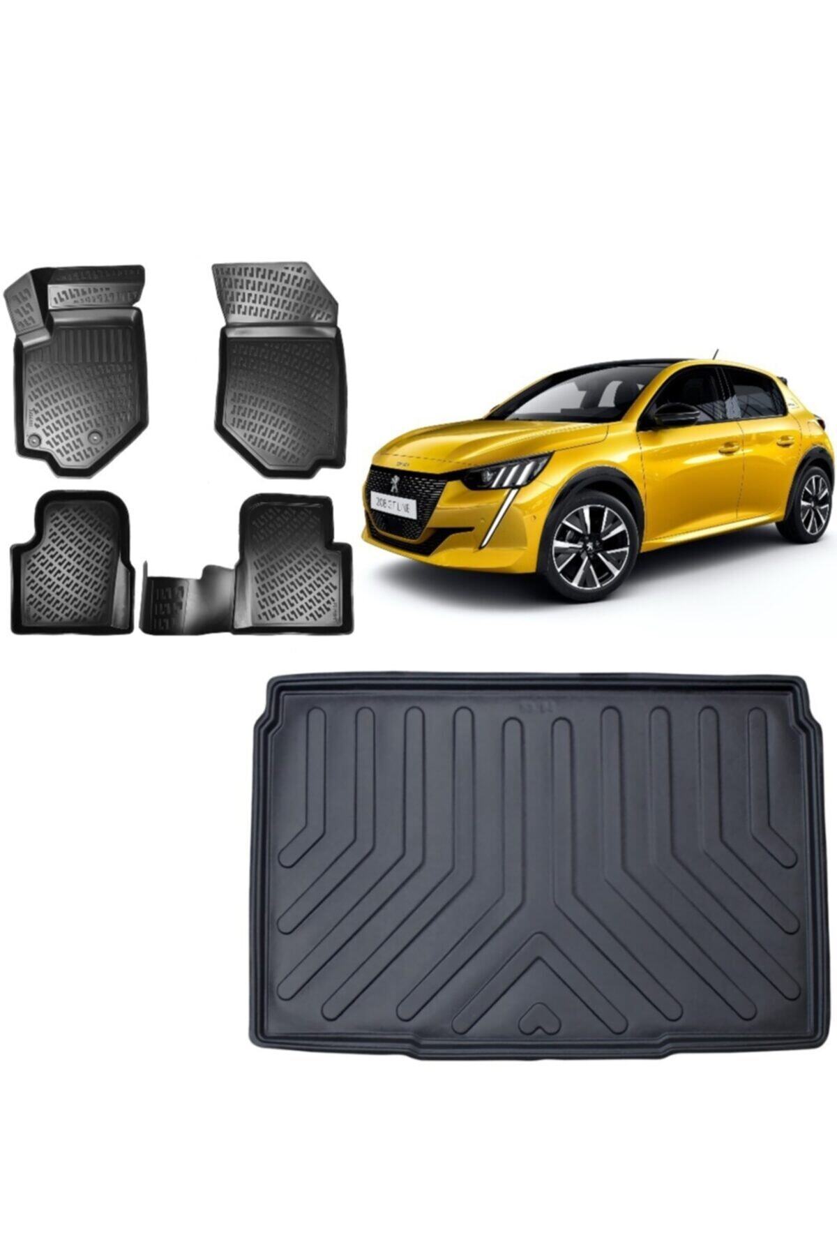 Rizline Peugeot 208 2020 Sonrası Bagaj Havuzu+3d Havuzlu Paspas Takımı