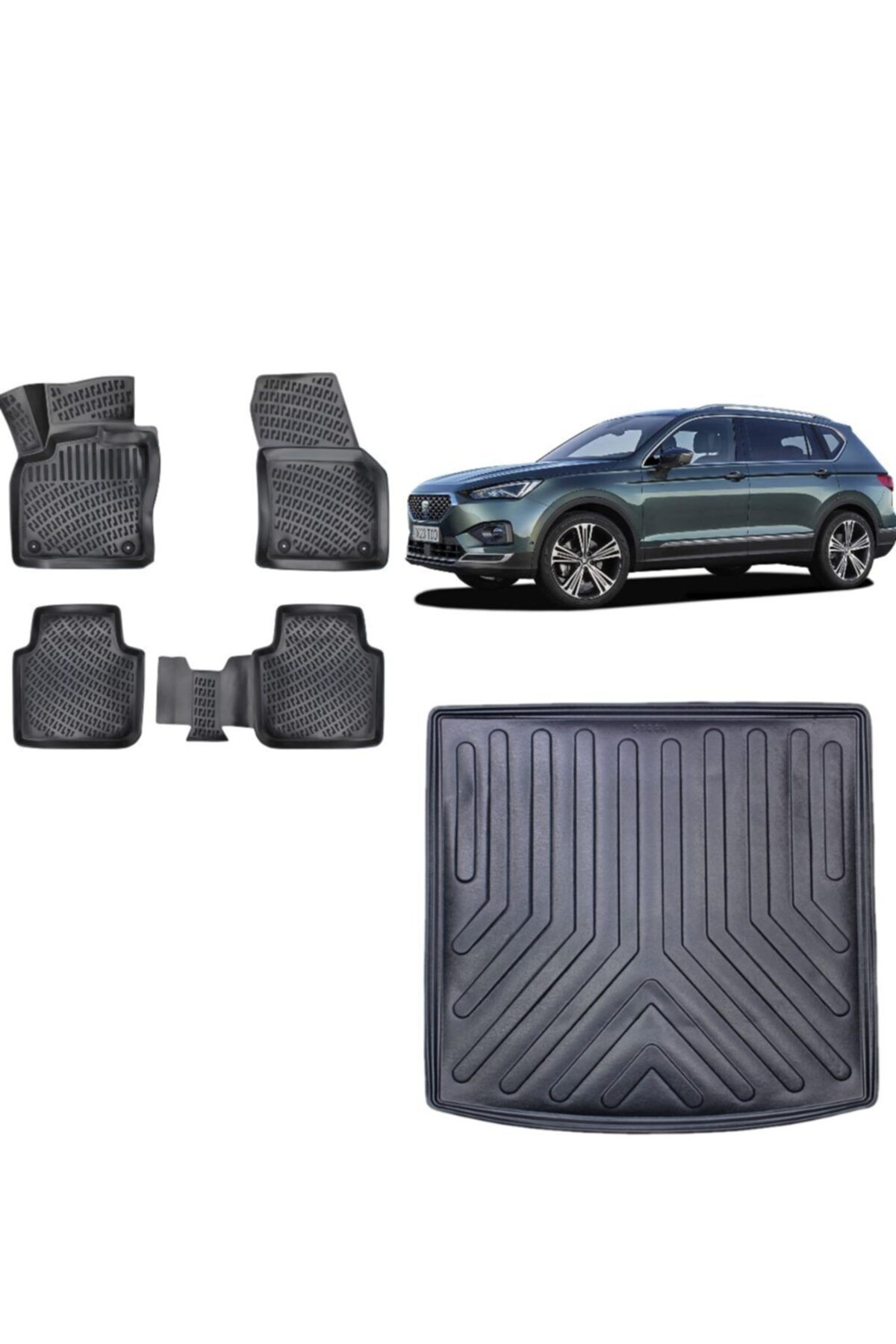 Rizline Seat Tarraco 5 Koltuk 2018 Sonrası Bagaj Havuzu+3d Havuzlu Paspas Takımı