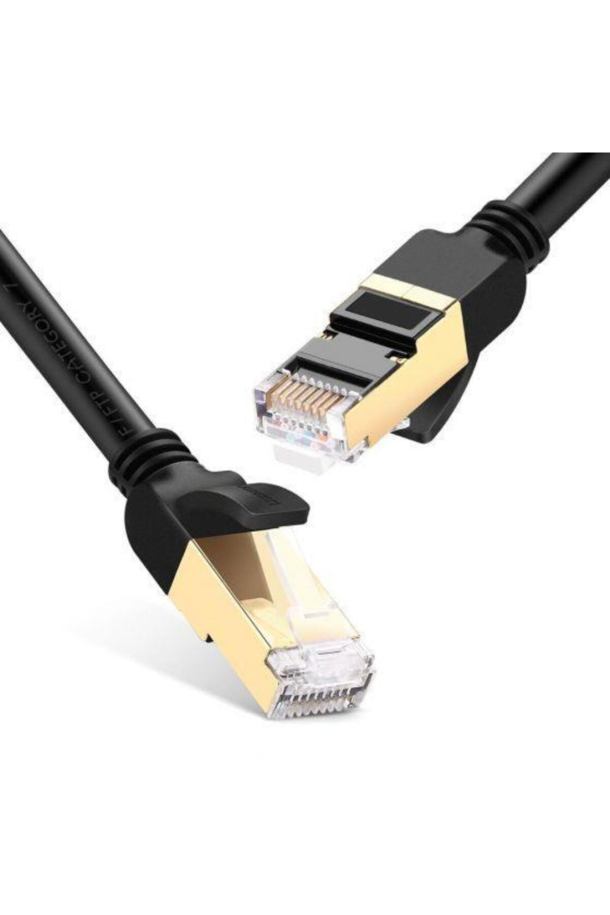 PrimeX Px-cat720m Altın Uçlu Siyah Cat7 Ethernet Kablo 20 Metre Gigabit
