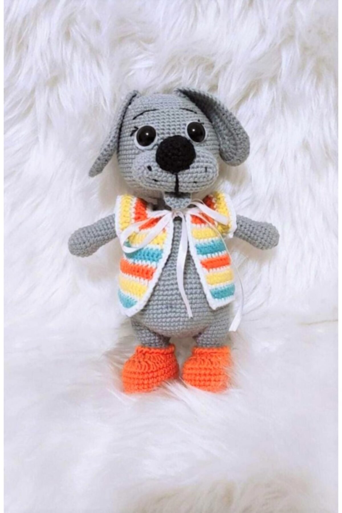 TOYSCİTY Yelekli Köpek Organik Örgü Oyuncak