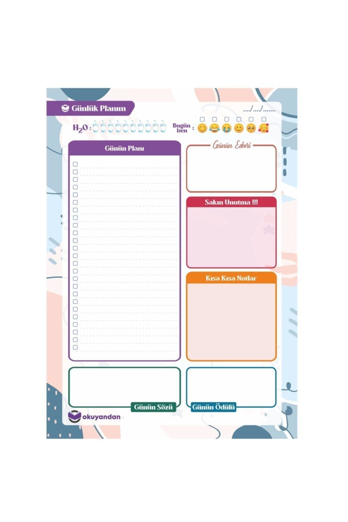 okuyandan Günlük Planlayıcı Daily Planner Ders Çalışma Planlayıcı