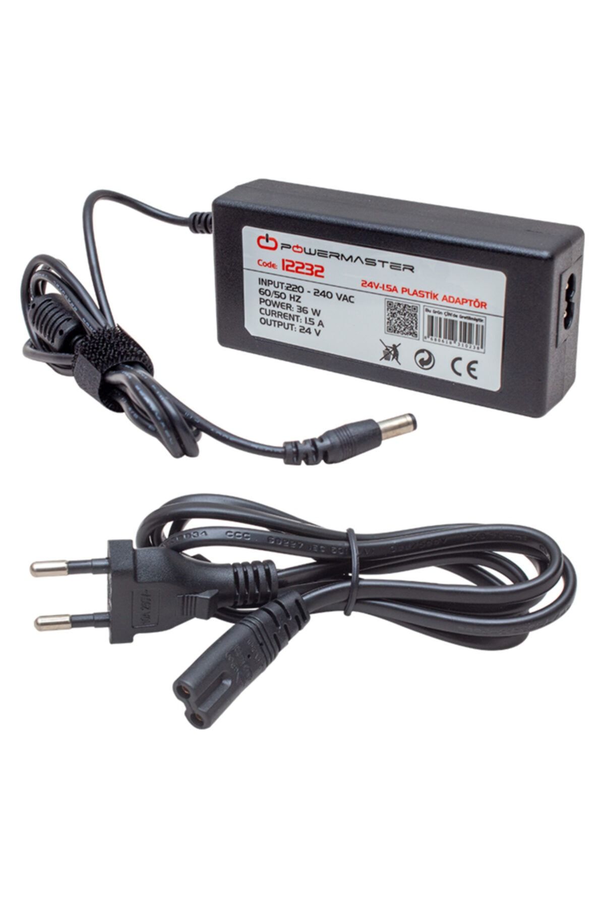OEM Powermaster Pm-12232 24 Volt - 1.5 Amper Plastik Kasa Masaüstü Adaptör 5.5*2.5 Uç
