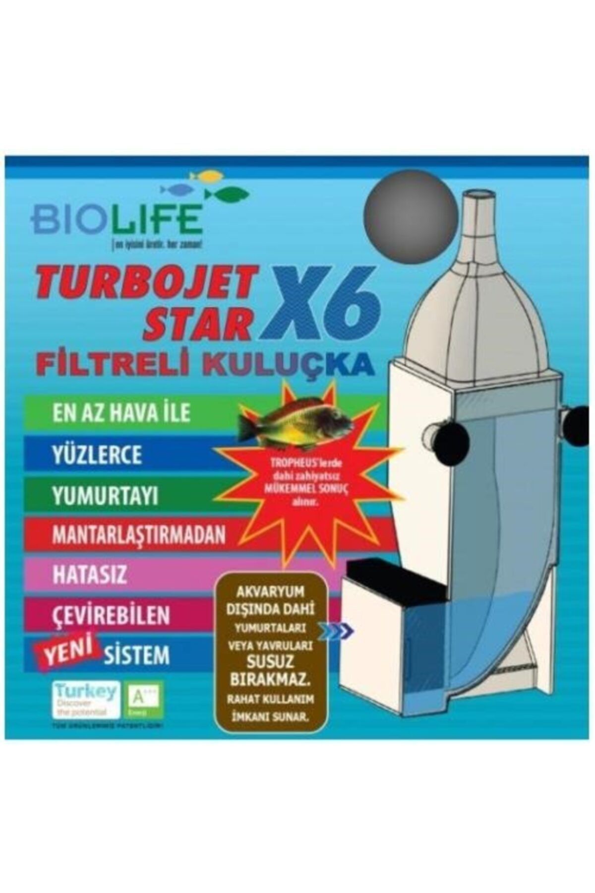 Biolife Turbojet Star X6 Filtreli Kuluçka