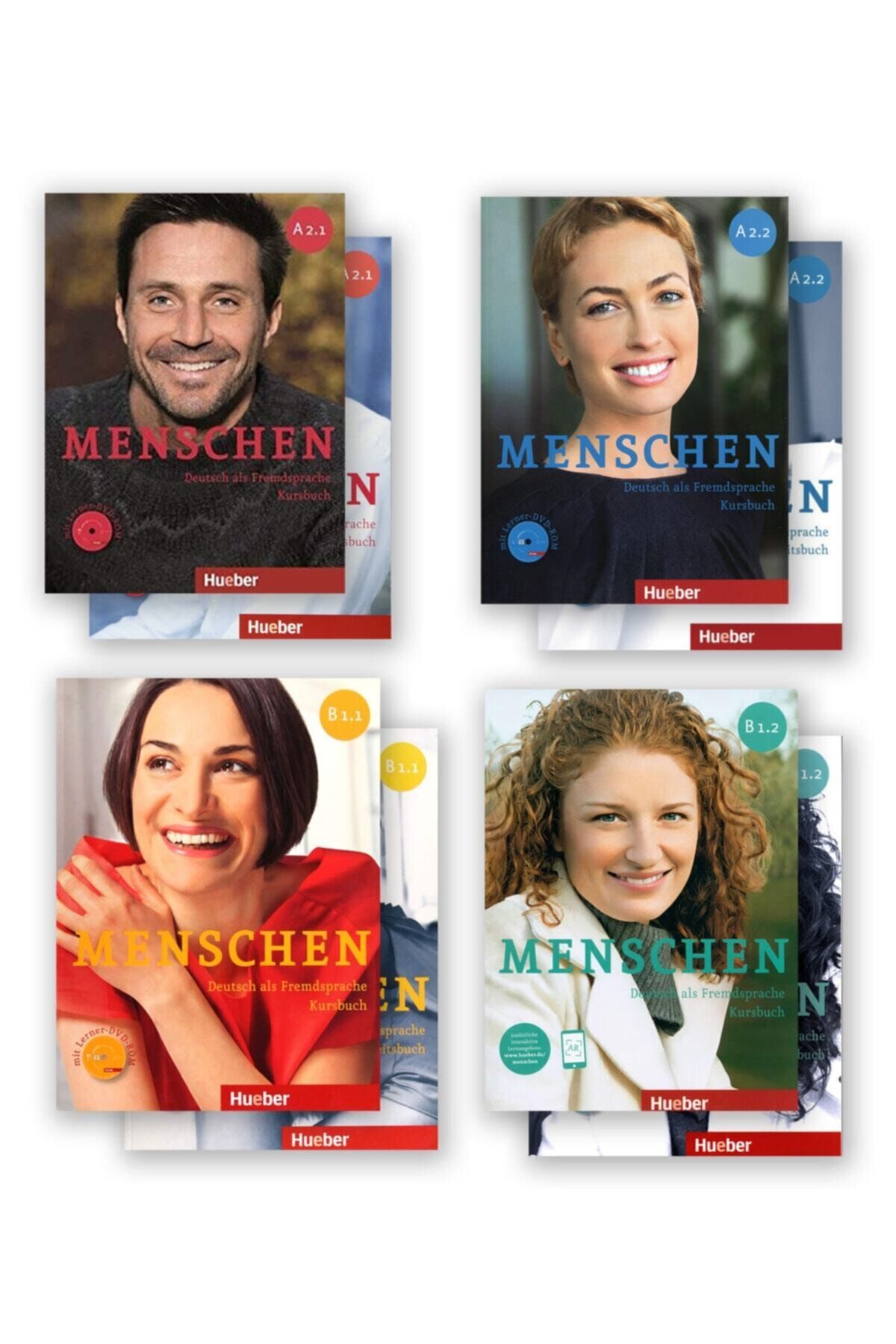 Hueber Yayınları Menschen A2.1 + A2.2 + B1.1 + B1.2 + (Dörtlü Set) + Ar Teknolojisi Ile Kolay Öğrenme