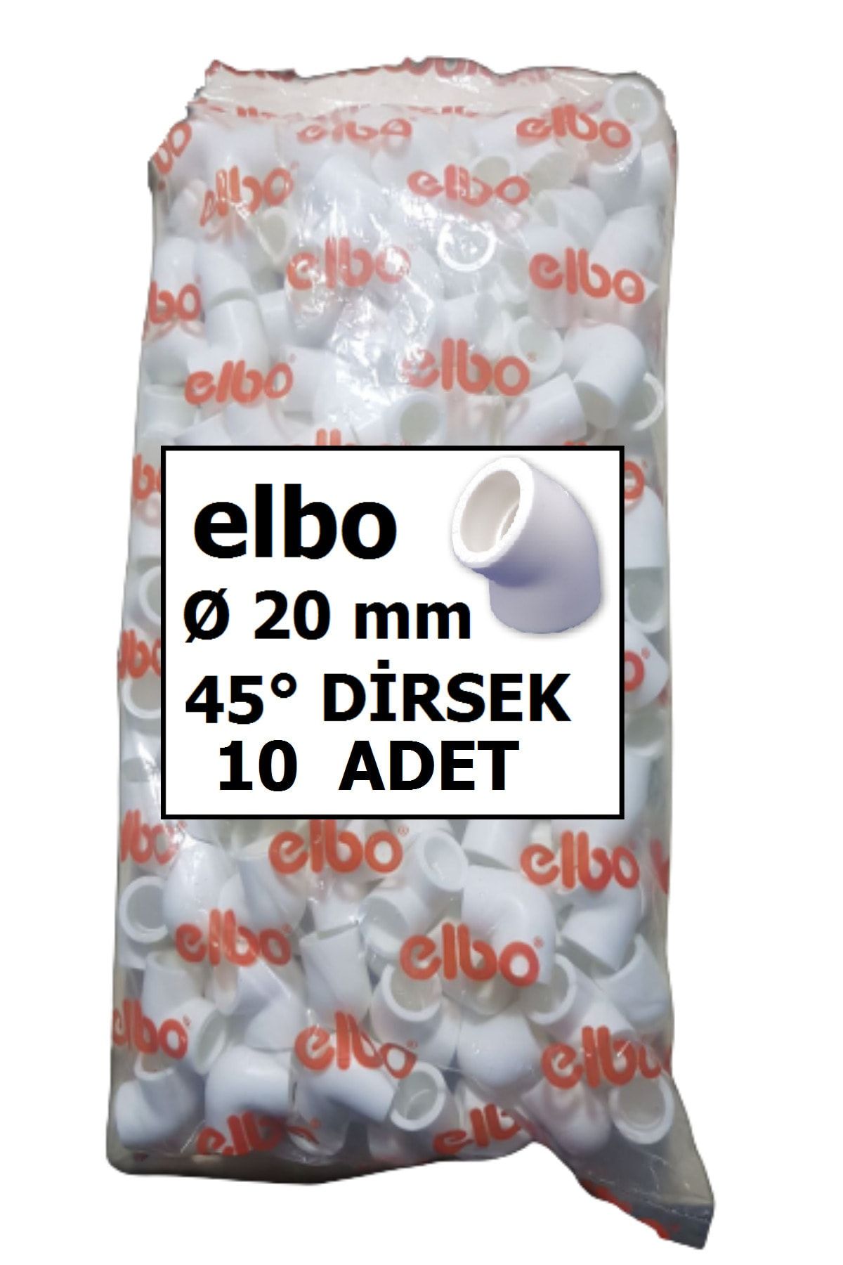 Elbo 1 Paket 20x45° Pprc Dirsek 10 Adet