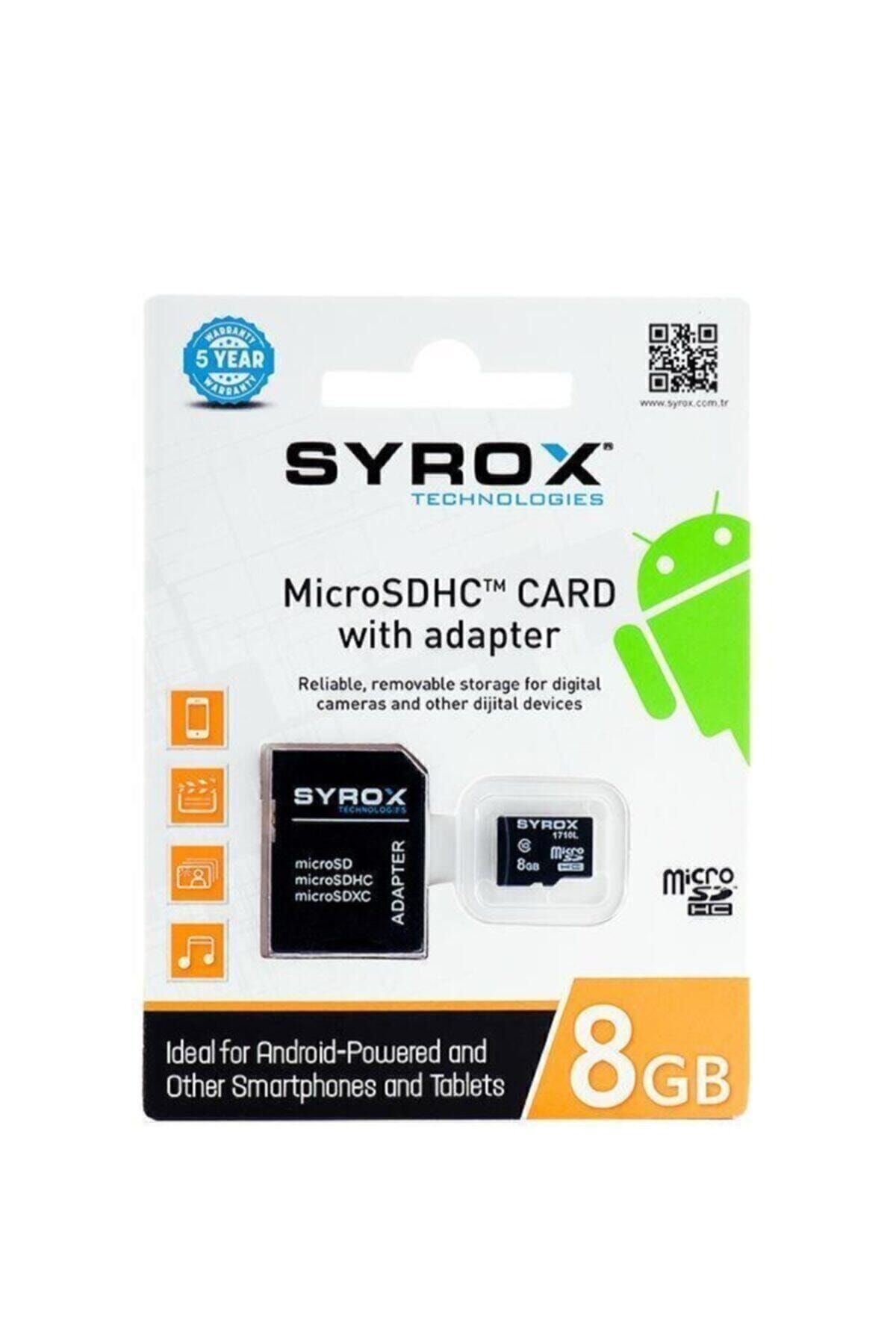 Syrox Mc8 8gb Microsd Adaptörlü Hafıza Kartı