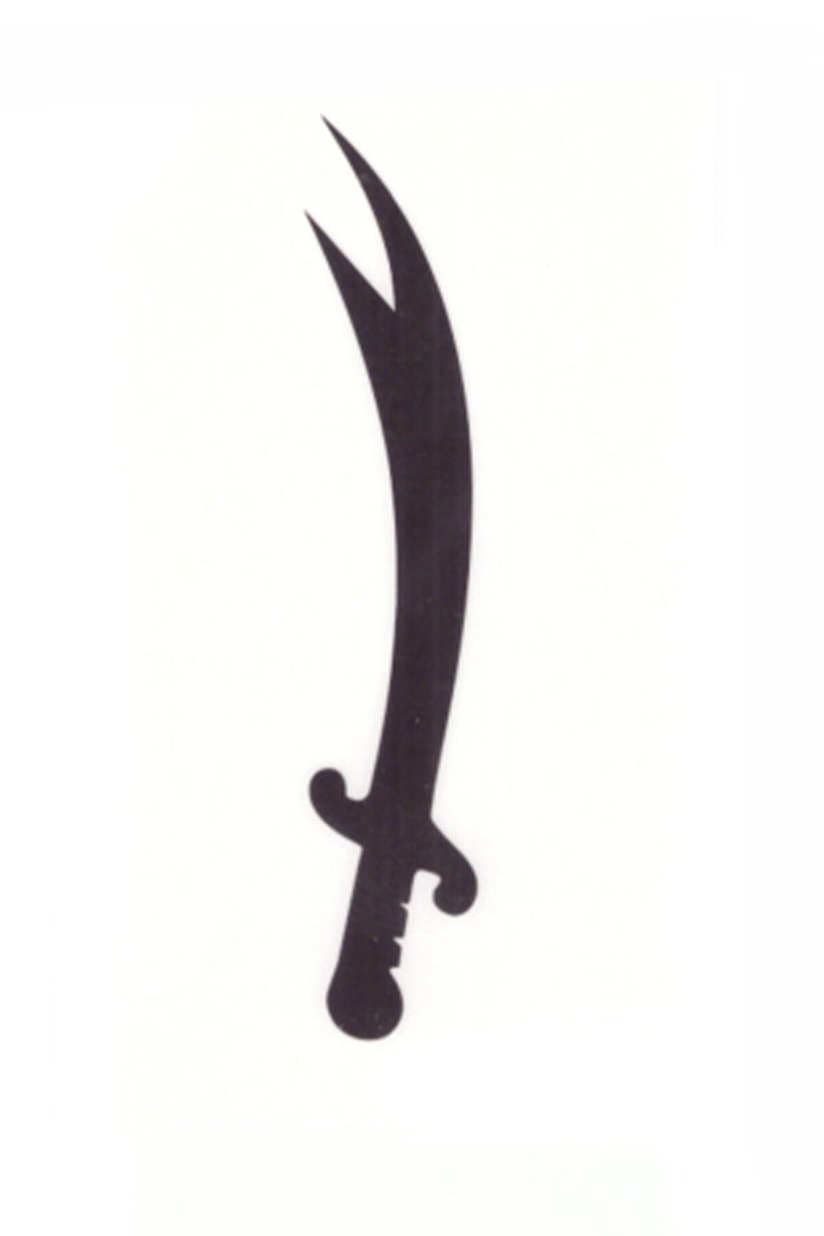 Store&Tattoo Siyah Çatallı Kılıç Geçici Dövme Küçük Boy 10x6 cm