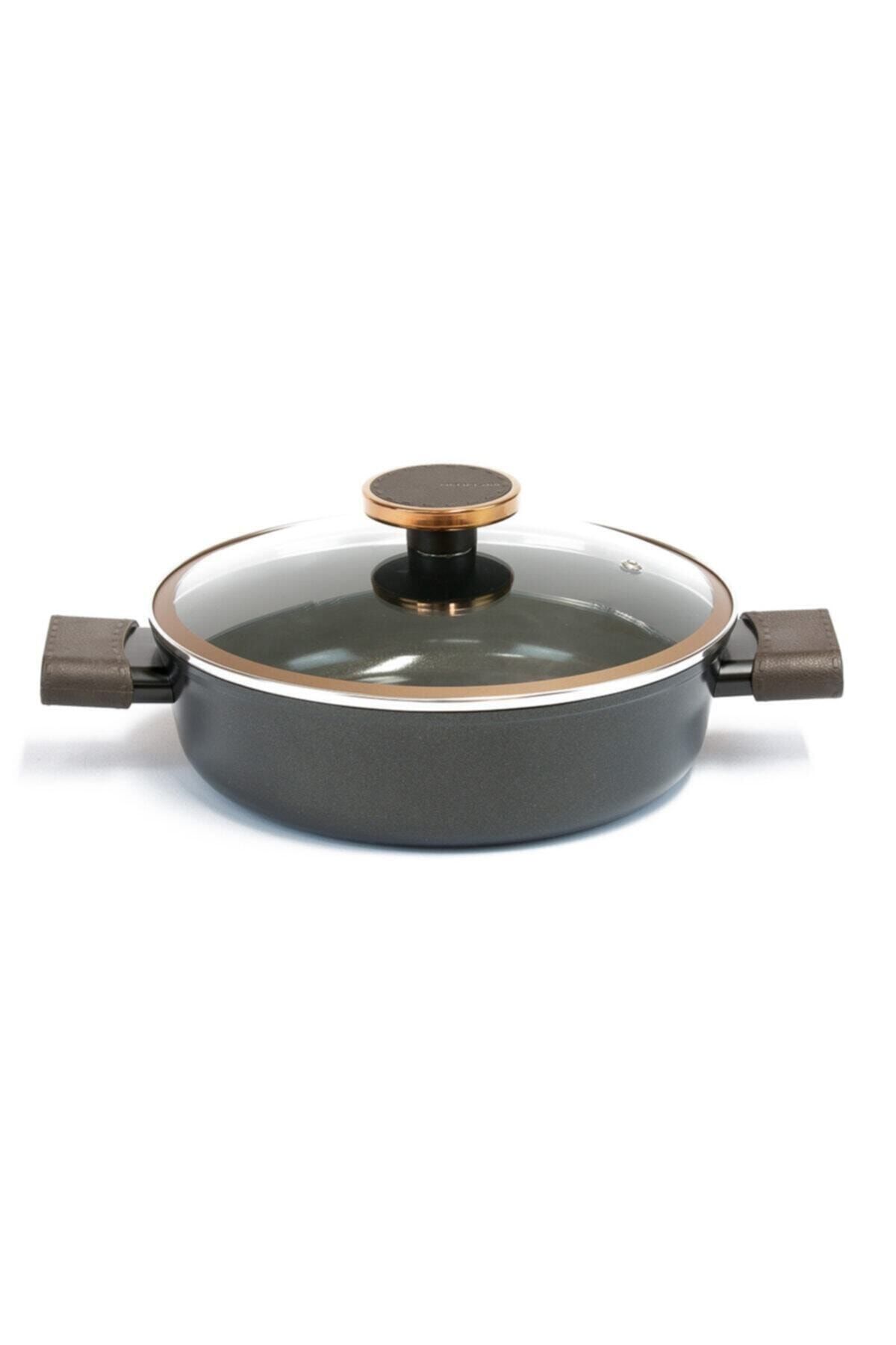 NEOFLAM Nobless Cam Kapaklı Alüminyum Tencere 24 cm X 6 cm