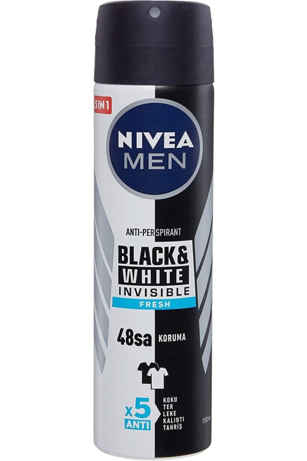 Nivea Men Erkek Sprey Deodorant Black&white Invisible Fresh 48 Saat Anti-perspirant Koruma 150ml