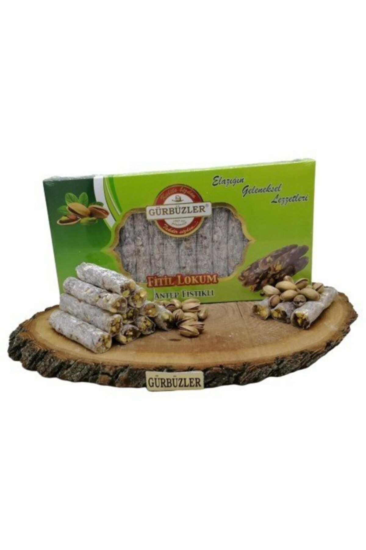 GÜRBÜZLER KURUYEMİŞ Gürbüzler Antep Fıstıklı Fitil Lokum 350 Gr