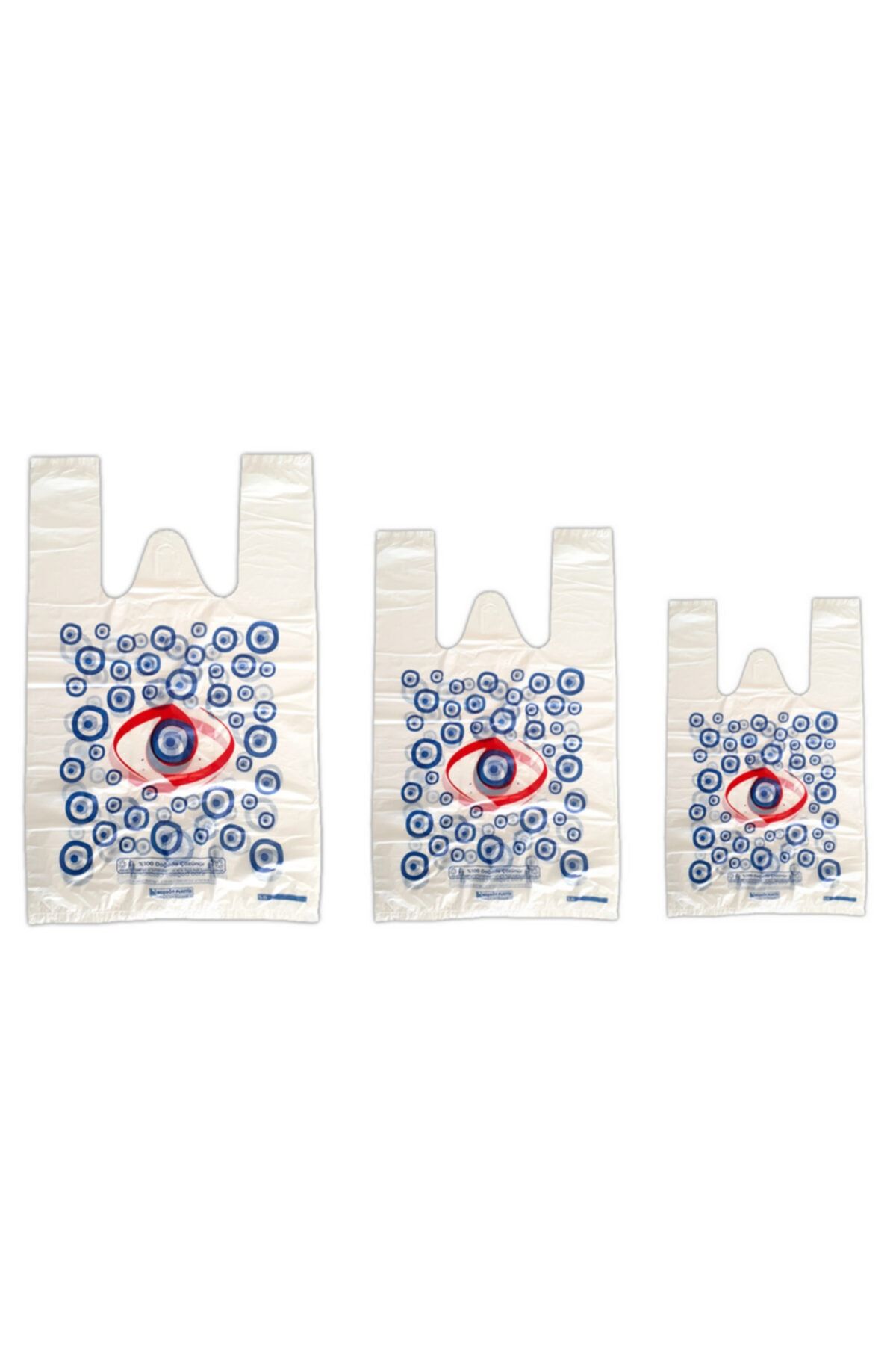 HOŞGÖR PLASTİK Baskılı Hışır Atlet Poşet Eczane Poşeti Orta Boy (koli: 10 Paket: 10 Kg)