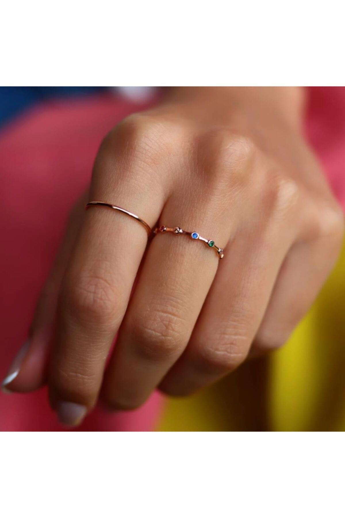 ByGoldenHouse Rainbow Yüzük Kombin