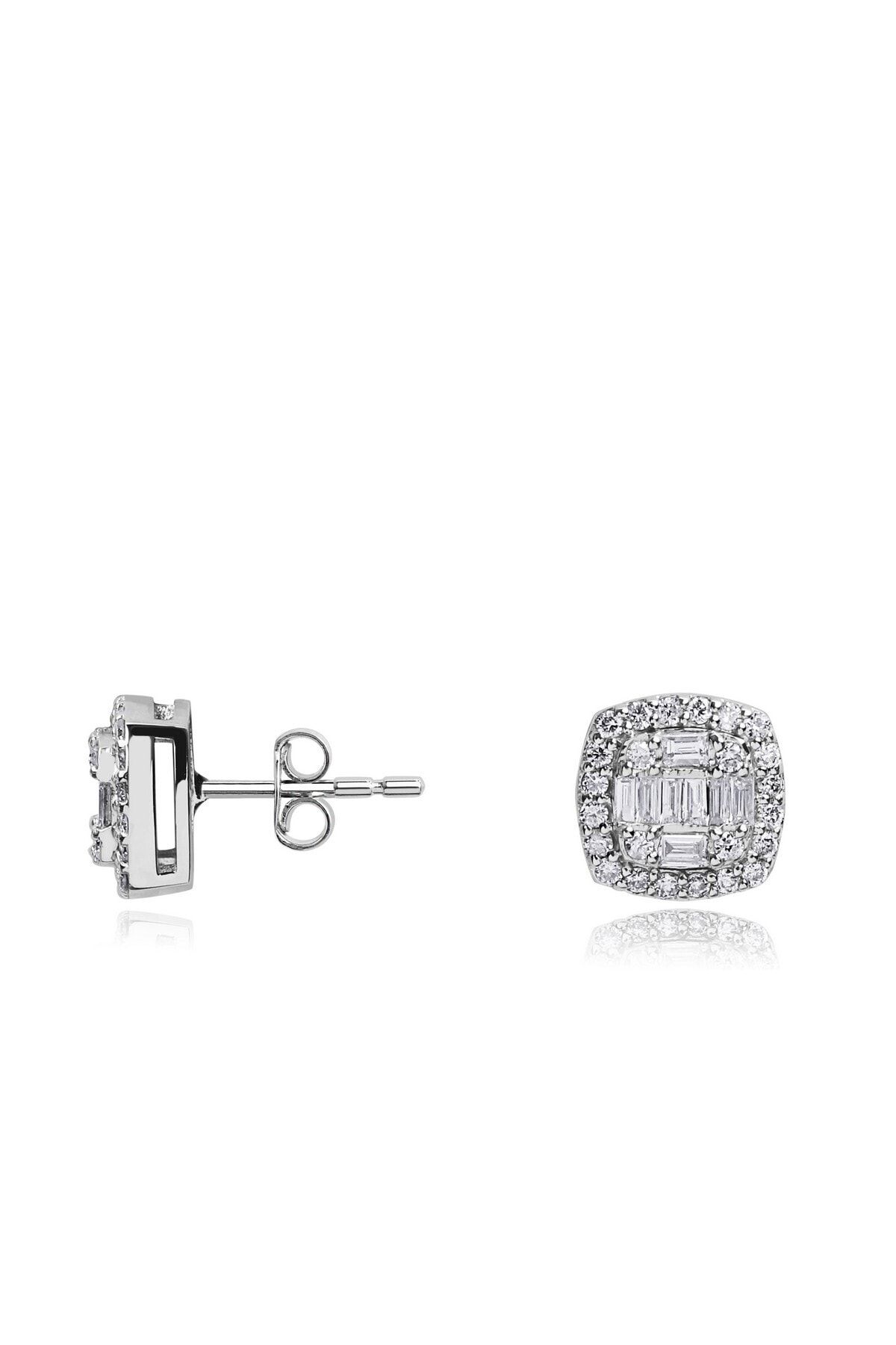 Diamond LineGülaylar 0,45 Karat Pırlanta Baget Küpe