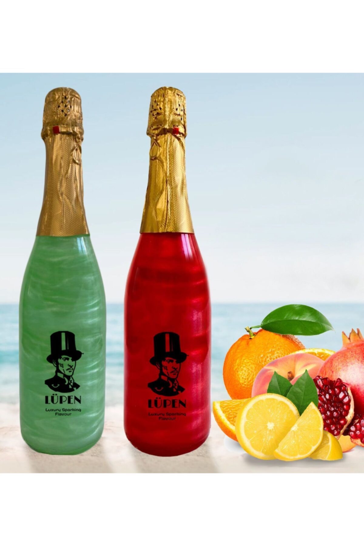 Lüpen Alkolsüz Simli Lux Meşrubat Nane Limon Aromalı 2 Adet