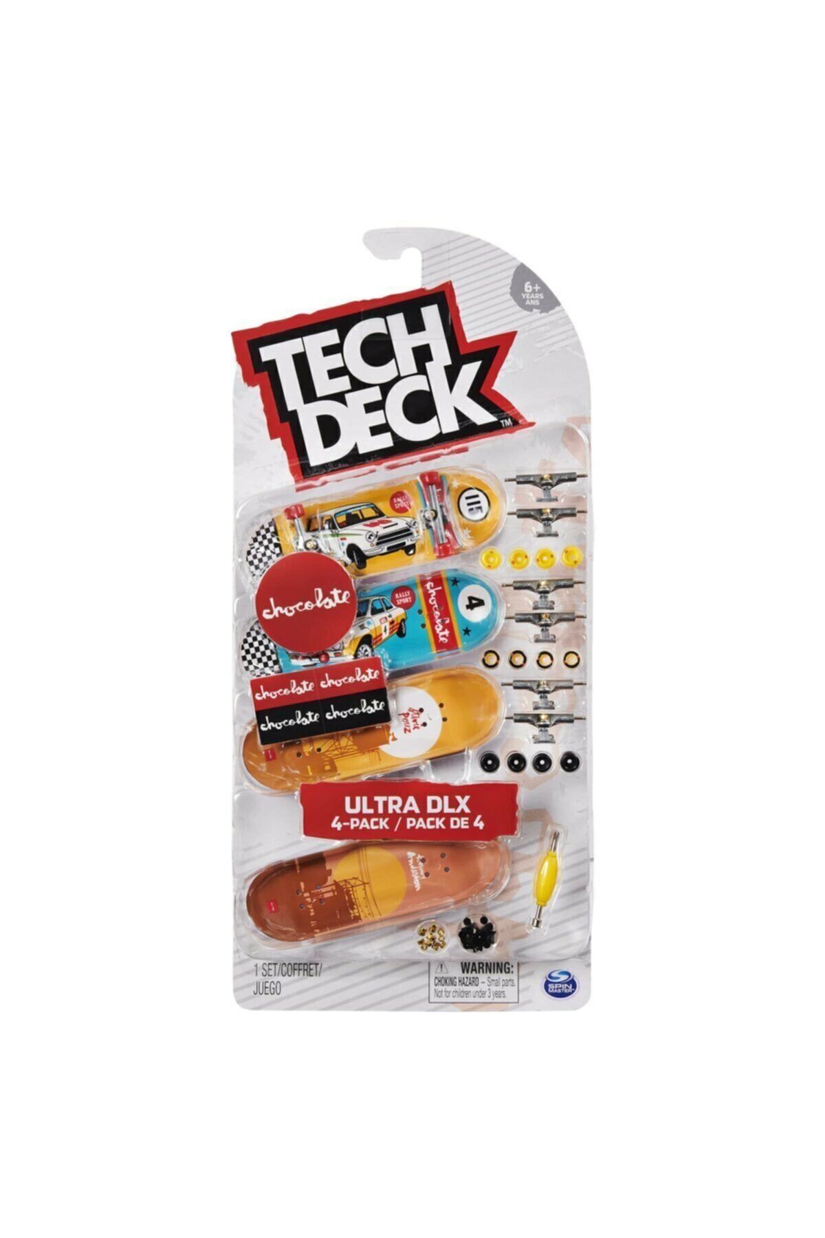 Spinmaster Tech Deck Ultra Deluxe Pack 4 Lü Parmak Kay Kay Chocolate Oyuncak Parmak Kaykayı Orijinal