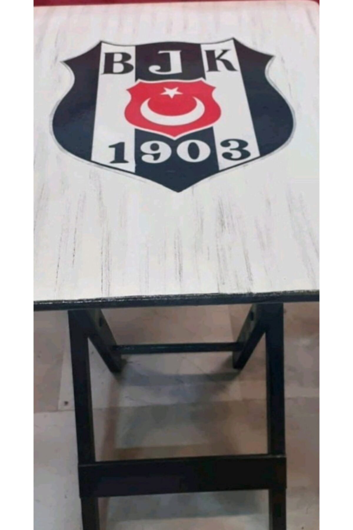 ARZU KURU SHOP Beşiktaş Baskılı Ahşap Dekoratif Sehpa