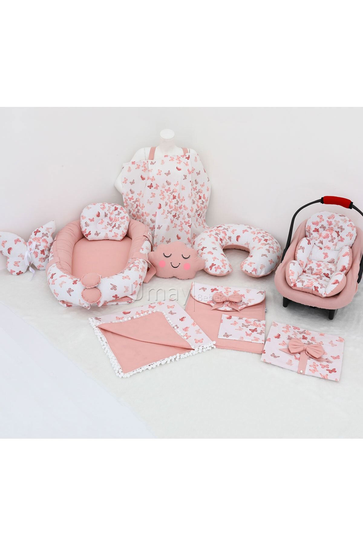 Umaybebek Babynest 11 Parça Set Pamuklu Kumaş Lüx Tasarım