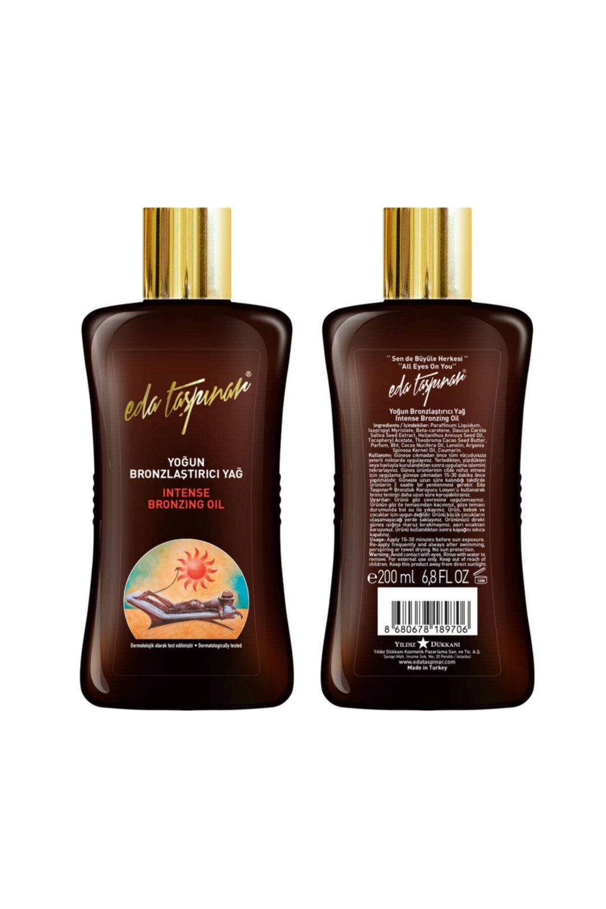 Eda Taşpınar Yoğun Bronzlaştırıcı Yağ 200ml + Güneş Sonrası Serinletici Jel 200ml