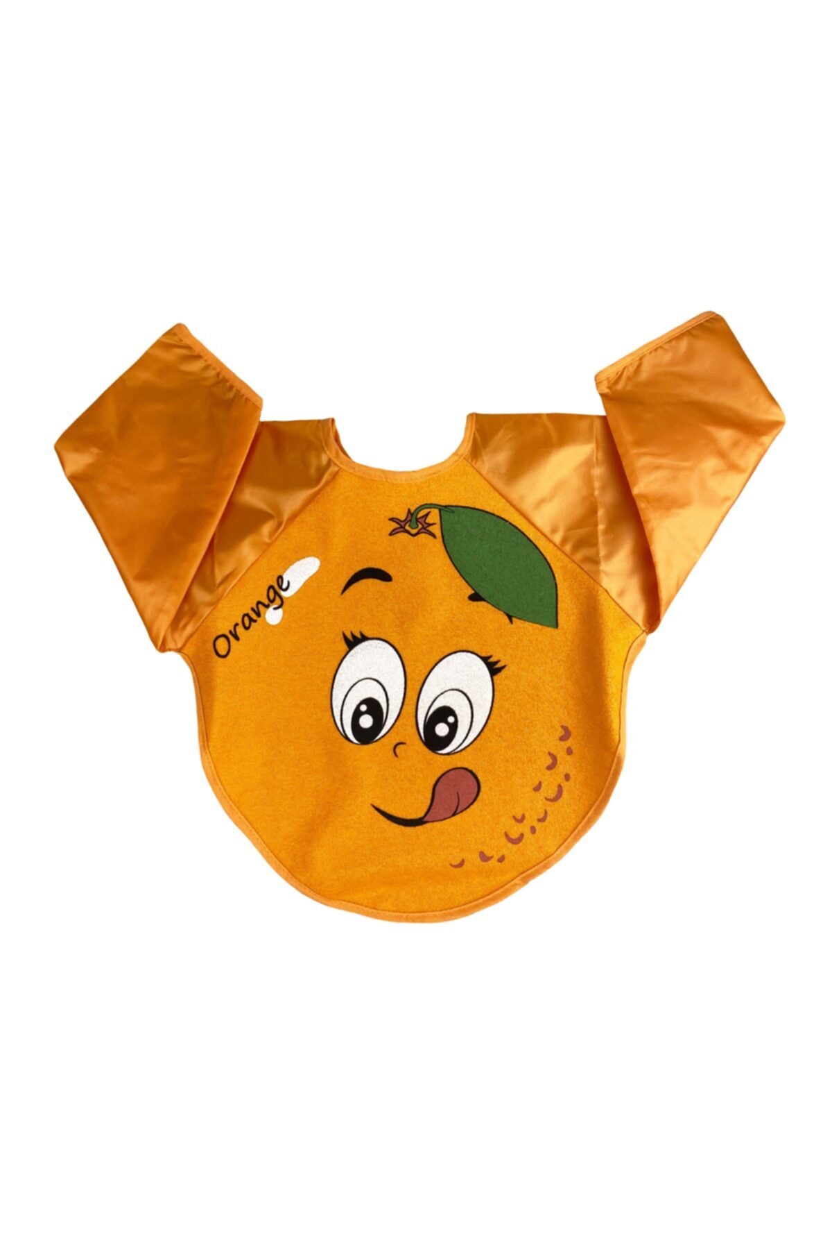 Buude Kids Buude Kollu Bebek Mama Önlüğü Portakal