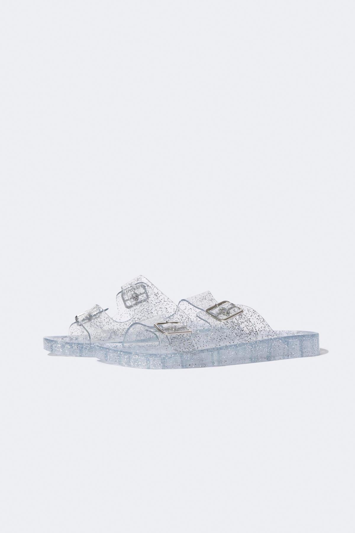 DeFacto Şeffaf Çift Bantlı Terlik