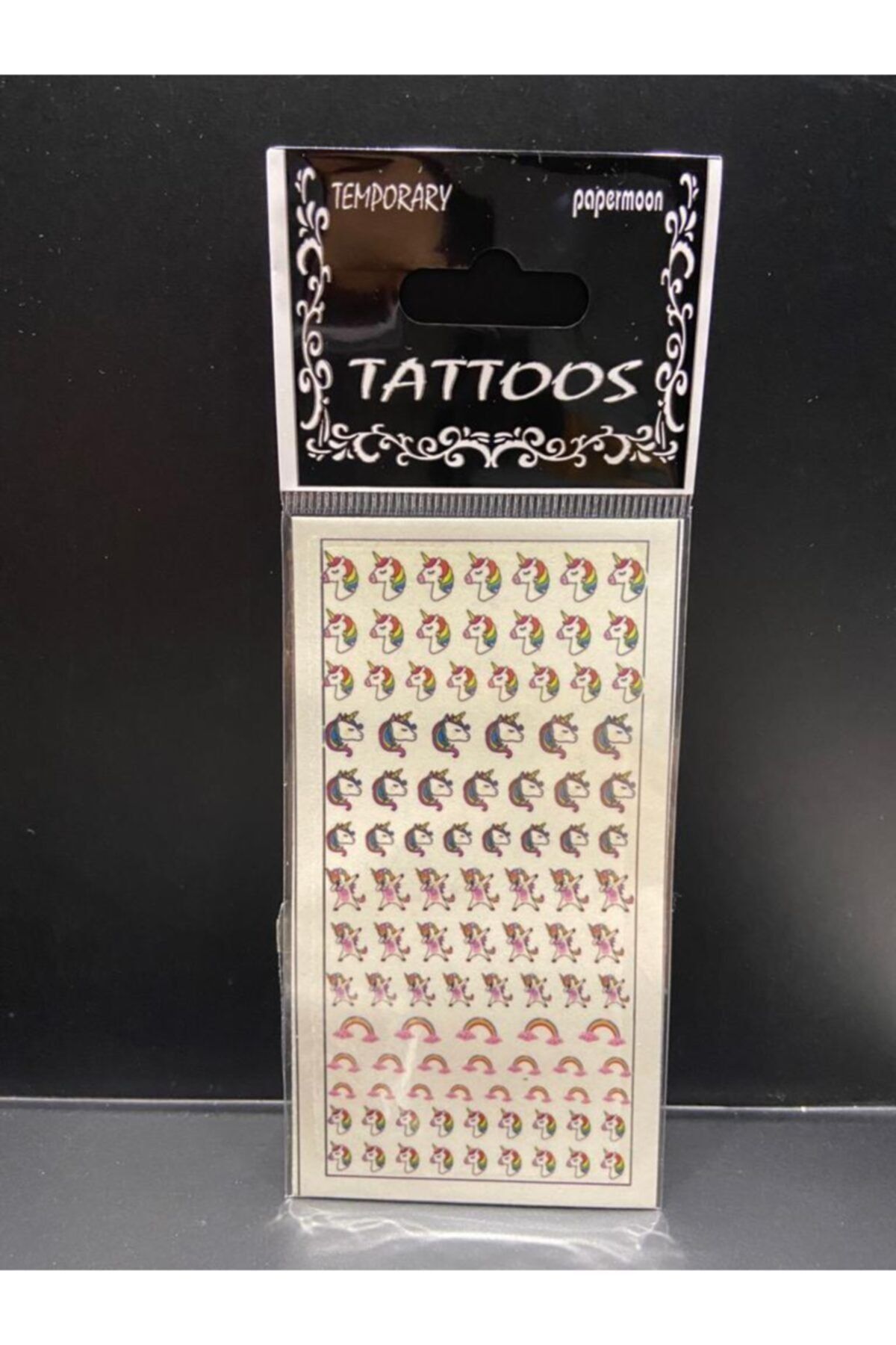 Panda Unicorn Tırnak Dövmesi Tırnak Tattoo