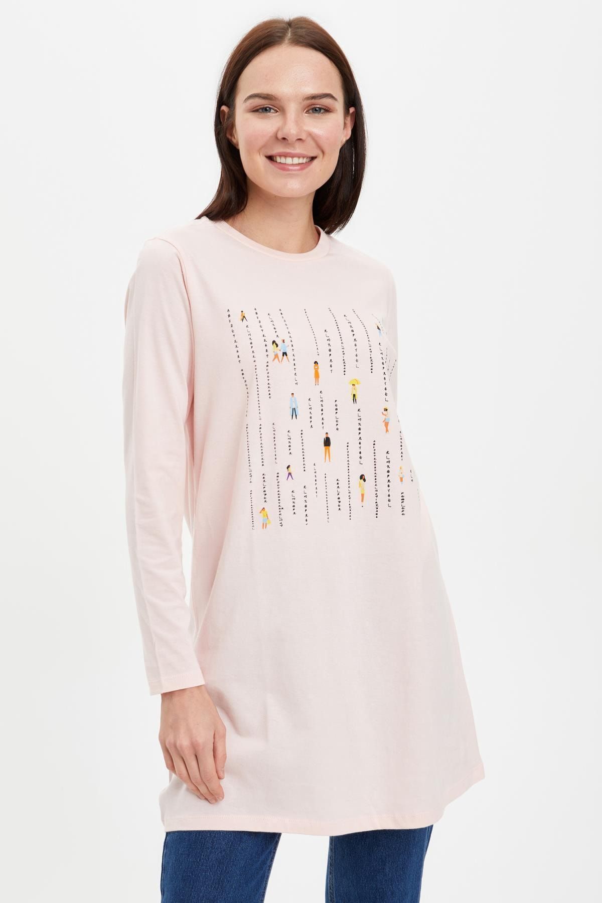 DeFacto Baskılı Regular Fit Tunik
