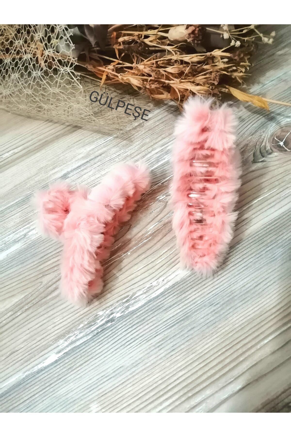 GÜLPEŞE Peluş Mandal Toka Somon