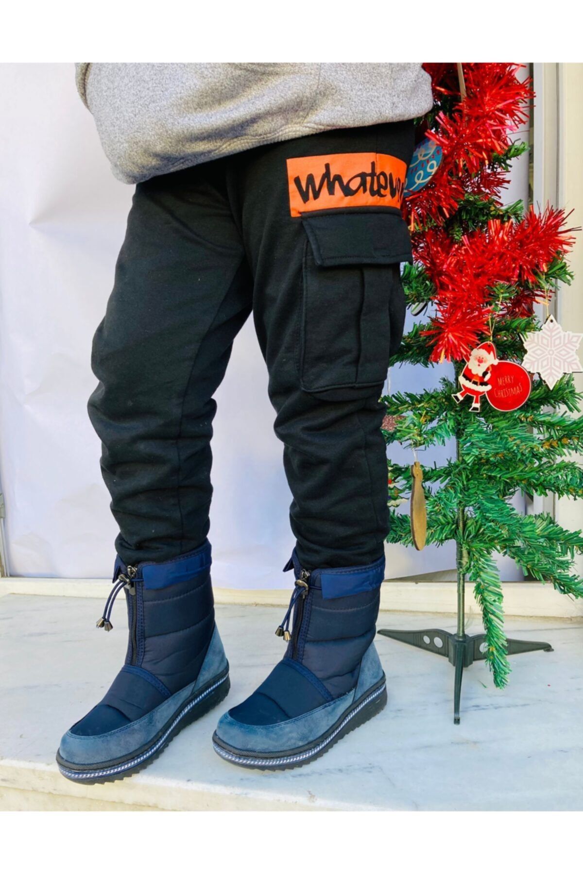 Demashoes Içi Yünlü Su Geçirmez Çocuk Karbotu Fermuarlı