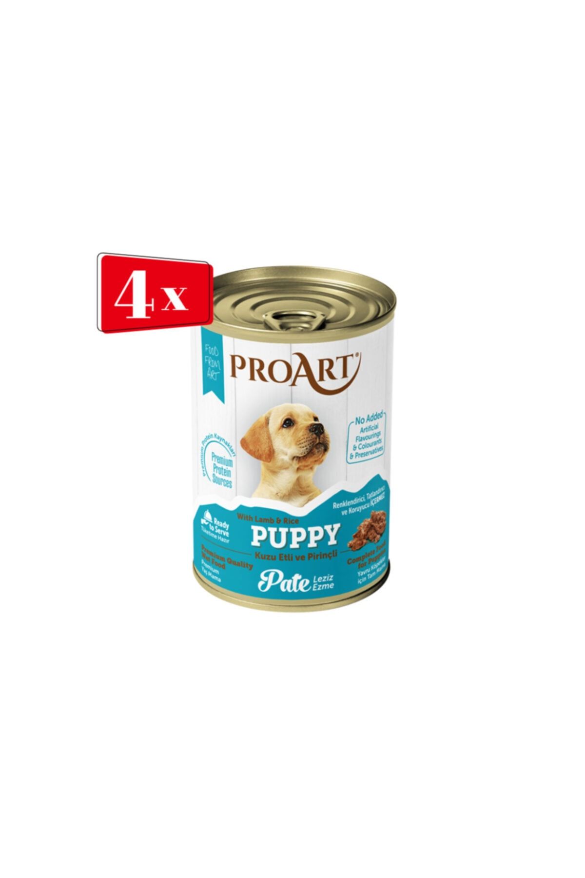 proart Yavru Köpek Kuzu Etli Ve Pirinçli Ezme Konservesi 400 gr X 4 Adet