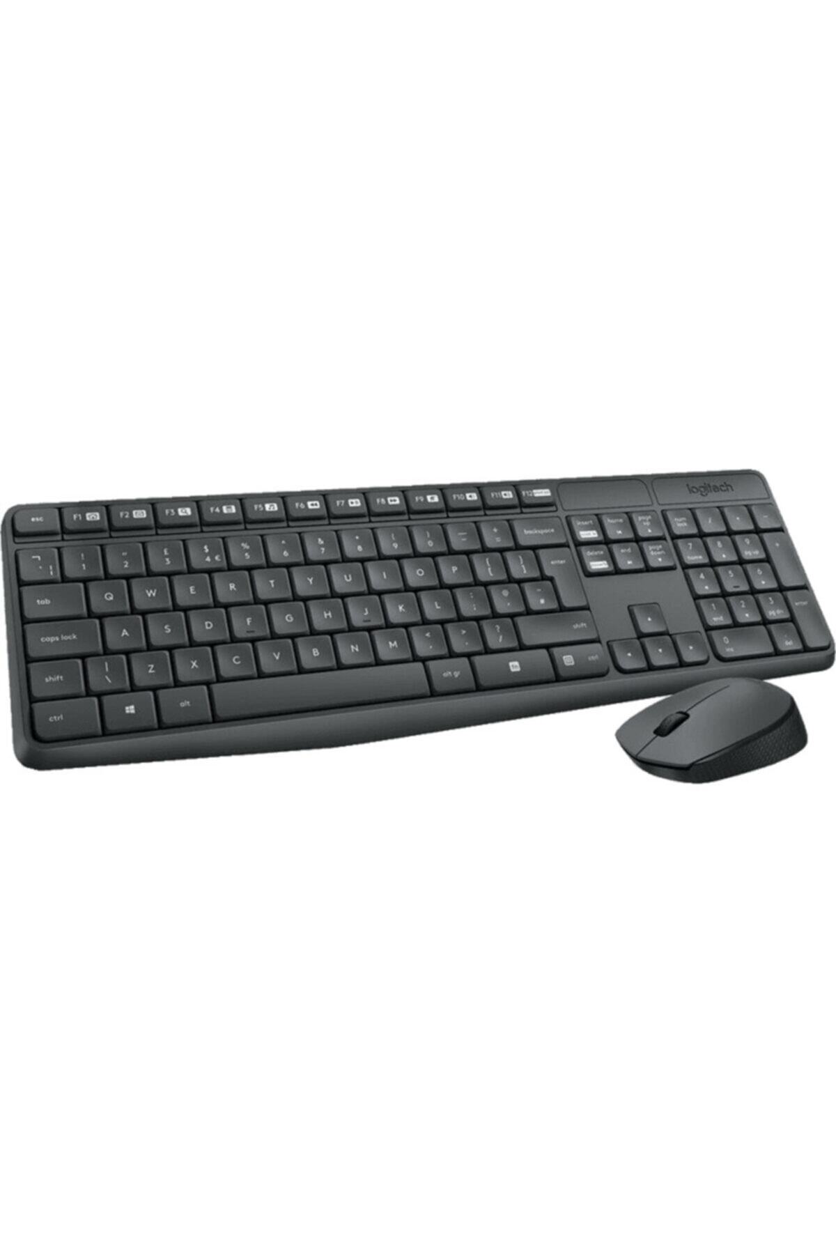 logitech Mk235 Kablosuz Klavye Mouse Set Koyu Gri 920-007925