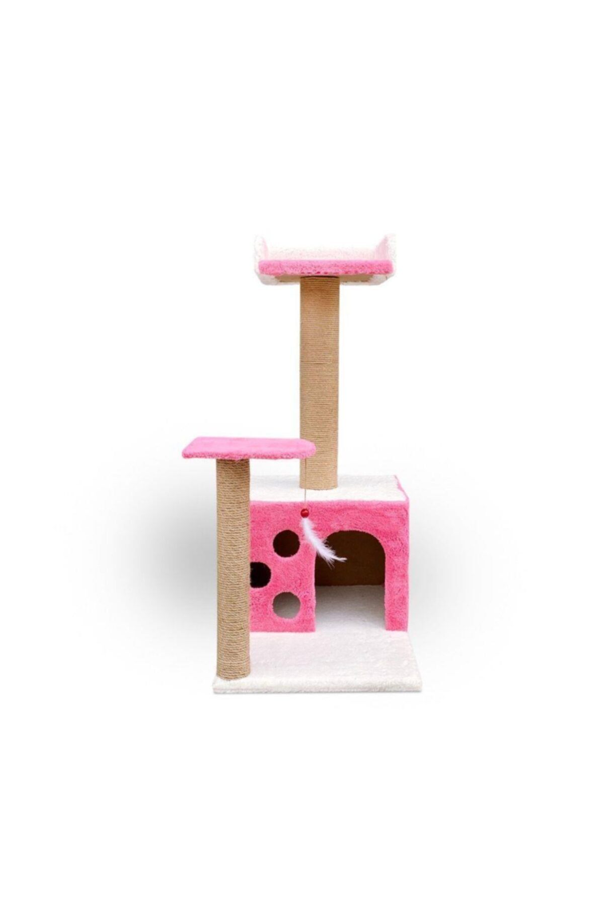 MİO İki Katlı Kedi Evi Pembe Renk