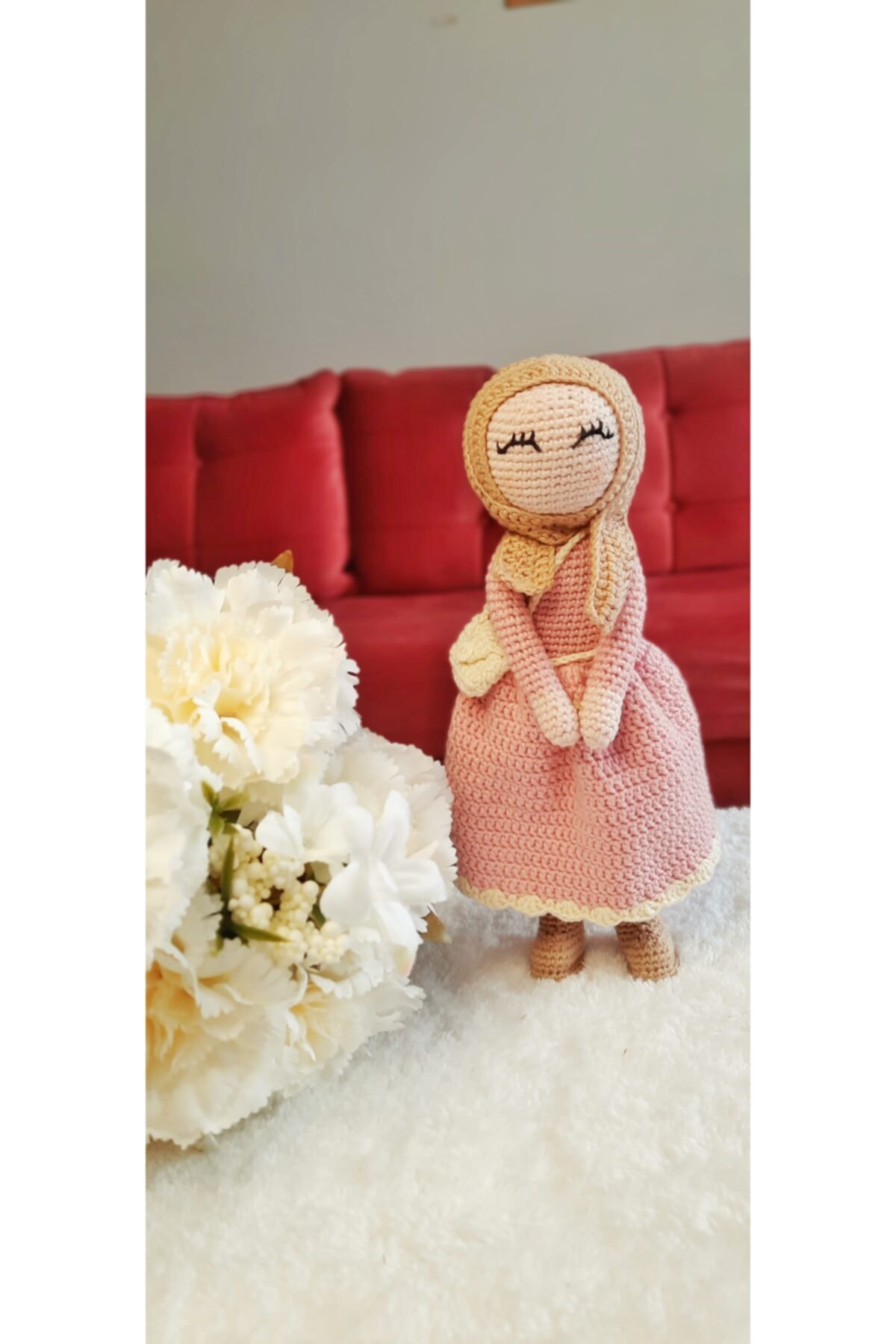 AngelKids's El Örgüsü Amigurumi Tesettürlü Fesleğen Bebek