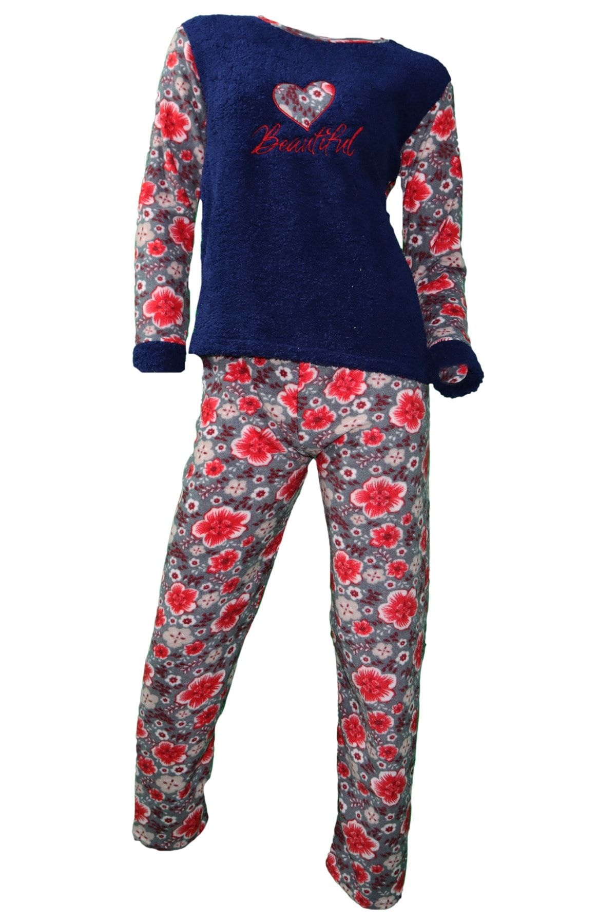 ADALYA Kadın Polar Kışlık Pijama & Uyku Takımı