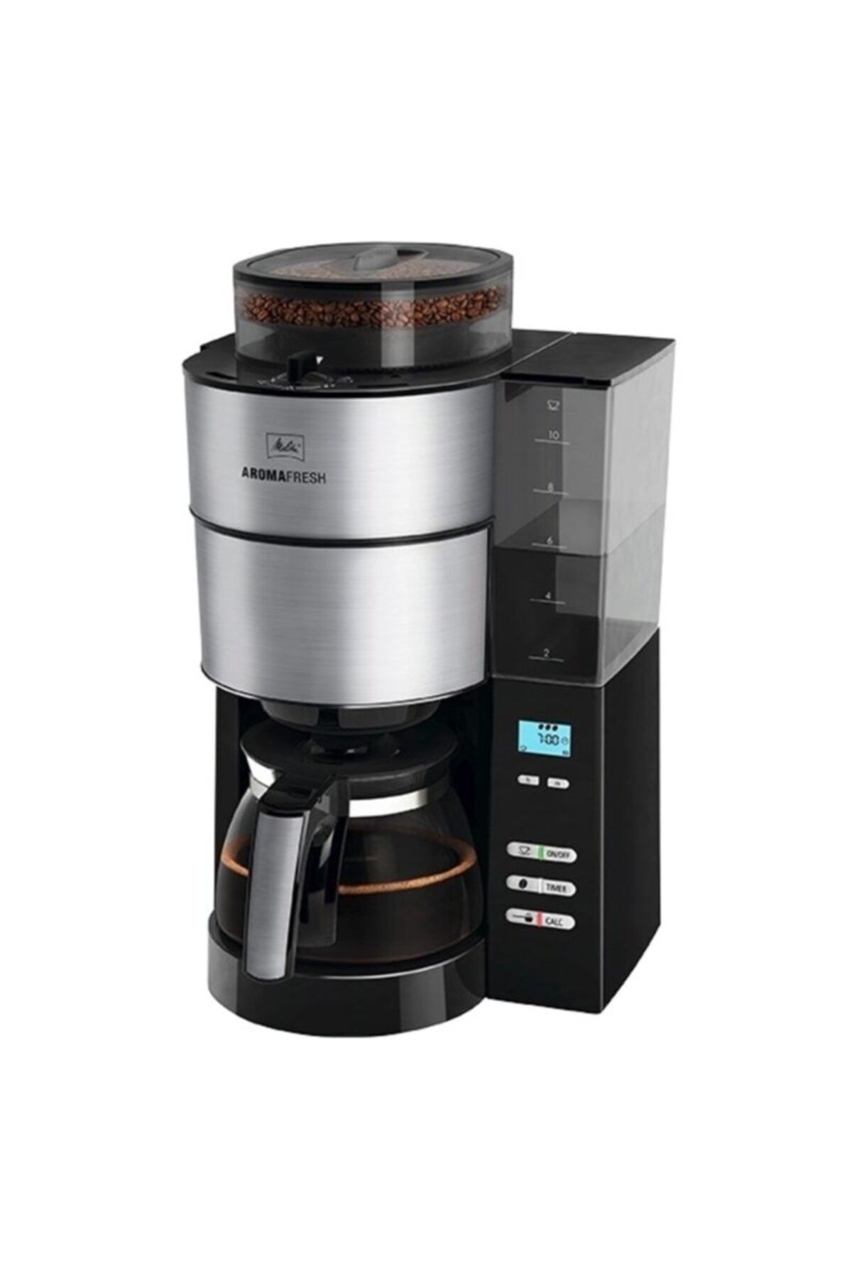 melitta Aromafresh Öğütcülü Filtre Kahve Makinesi Çelik - Siyah