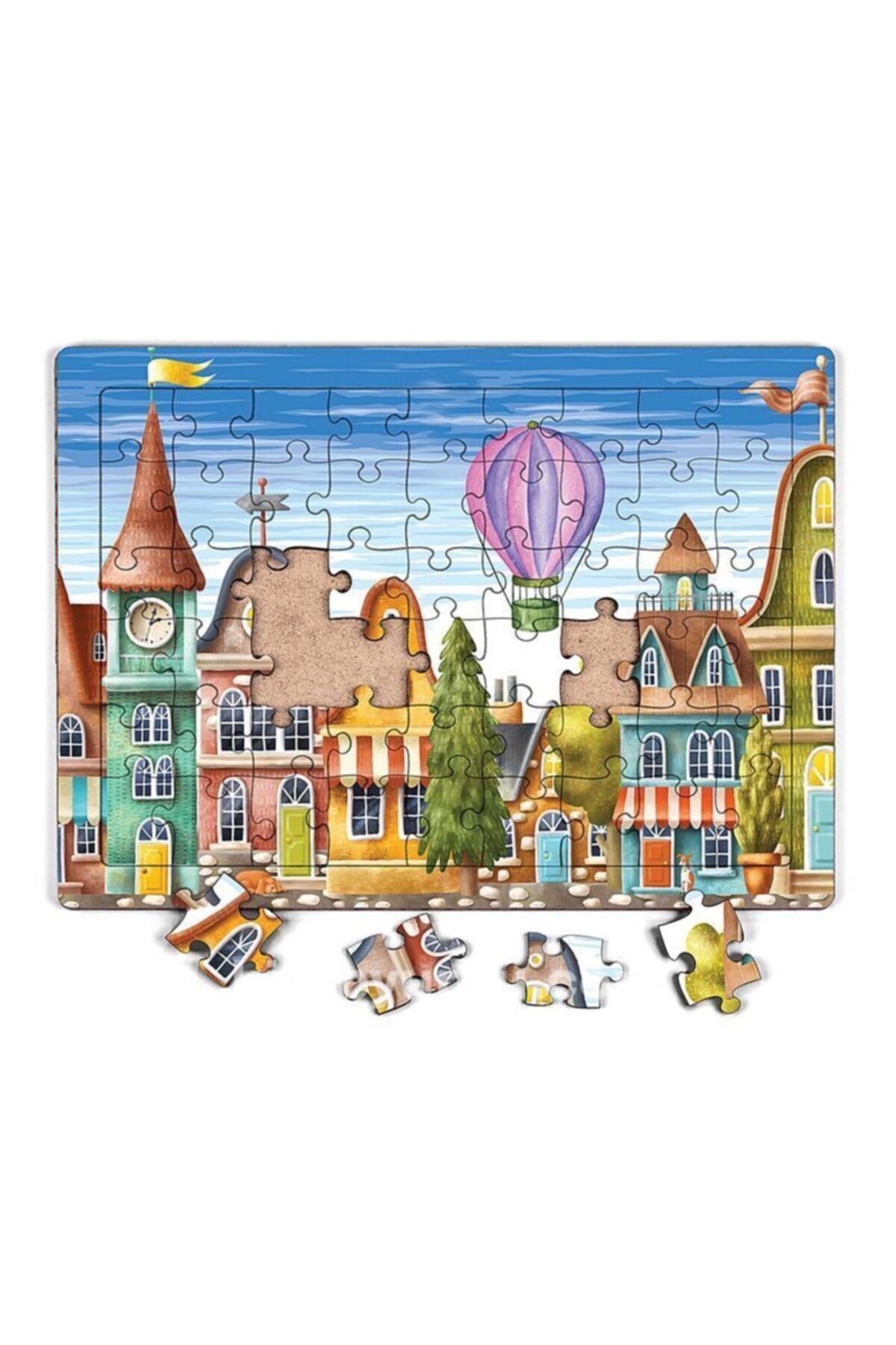 HeyNoid Çocuk Puzzle & Eğitici Öğretici Yapboz & Masal Kasabası 54 Parça