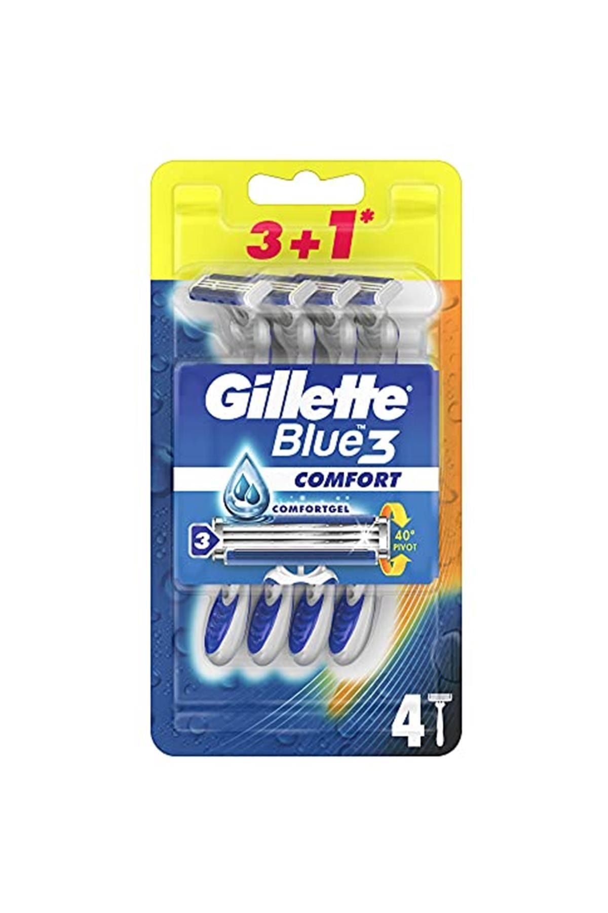 BRCTOPTAN Blue3 Comfort Kullan At Tıraş Bıçağı 4'lü