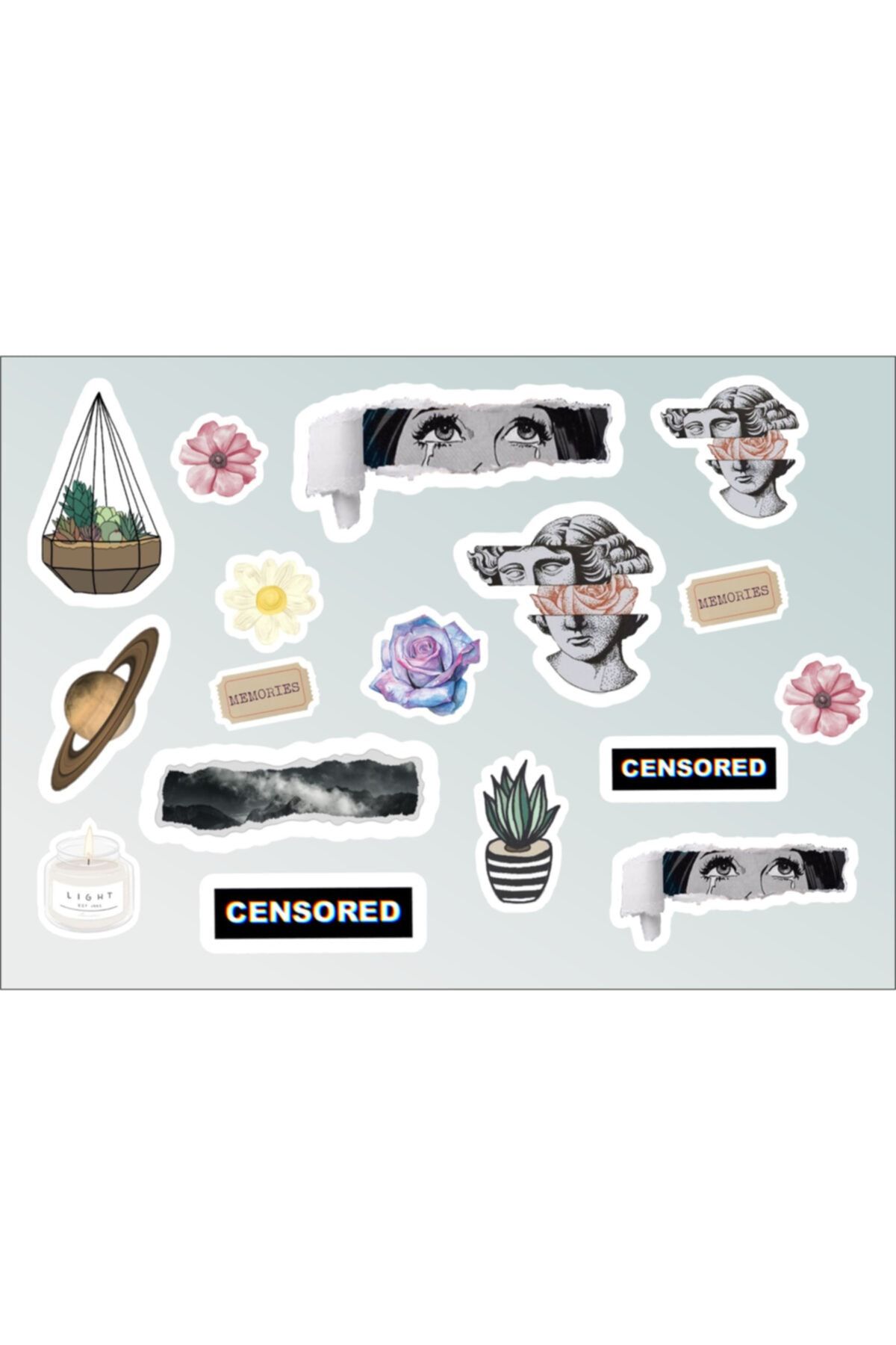 Sticker Adresim Hatıra Sticker Seti - Planner - Ajanda - Bullet Journal Için Uygun Set