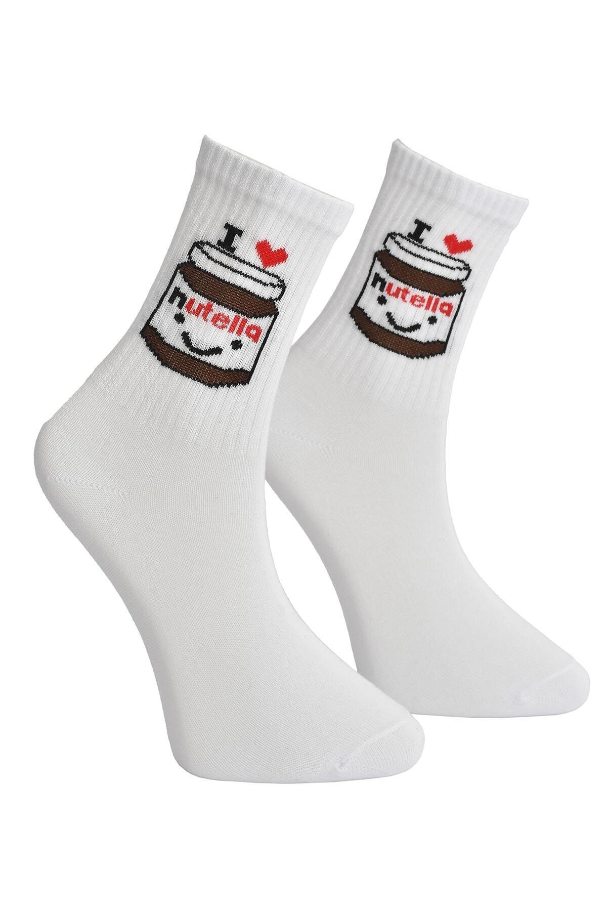 sienashop Nutella Desenli Çorap
