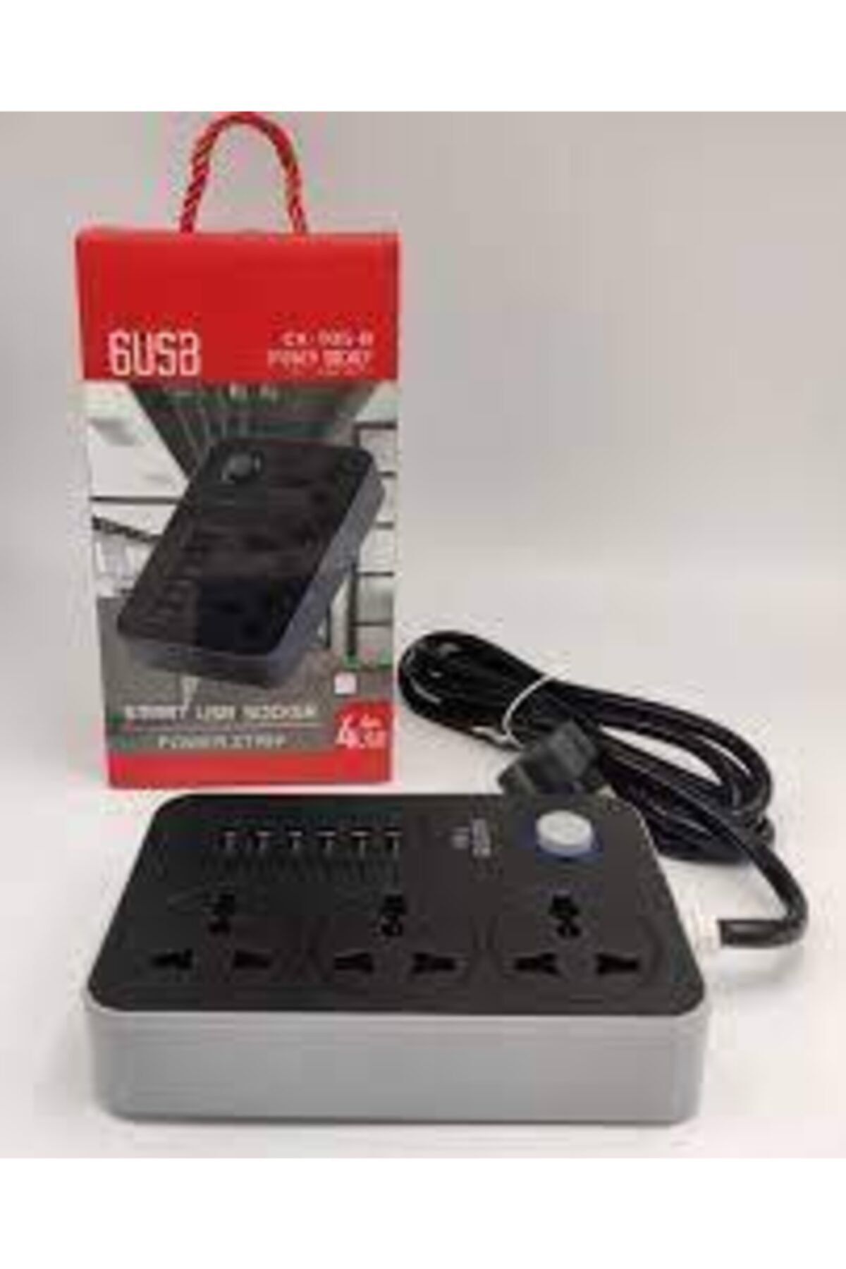 By adm 6 Usb Çıkışlı 4.1a Hızlı Şarjlı Akım Koruyuculu Amerikan Girişli Priz
