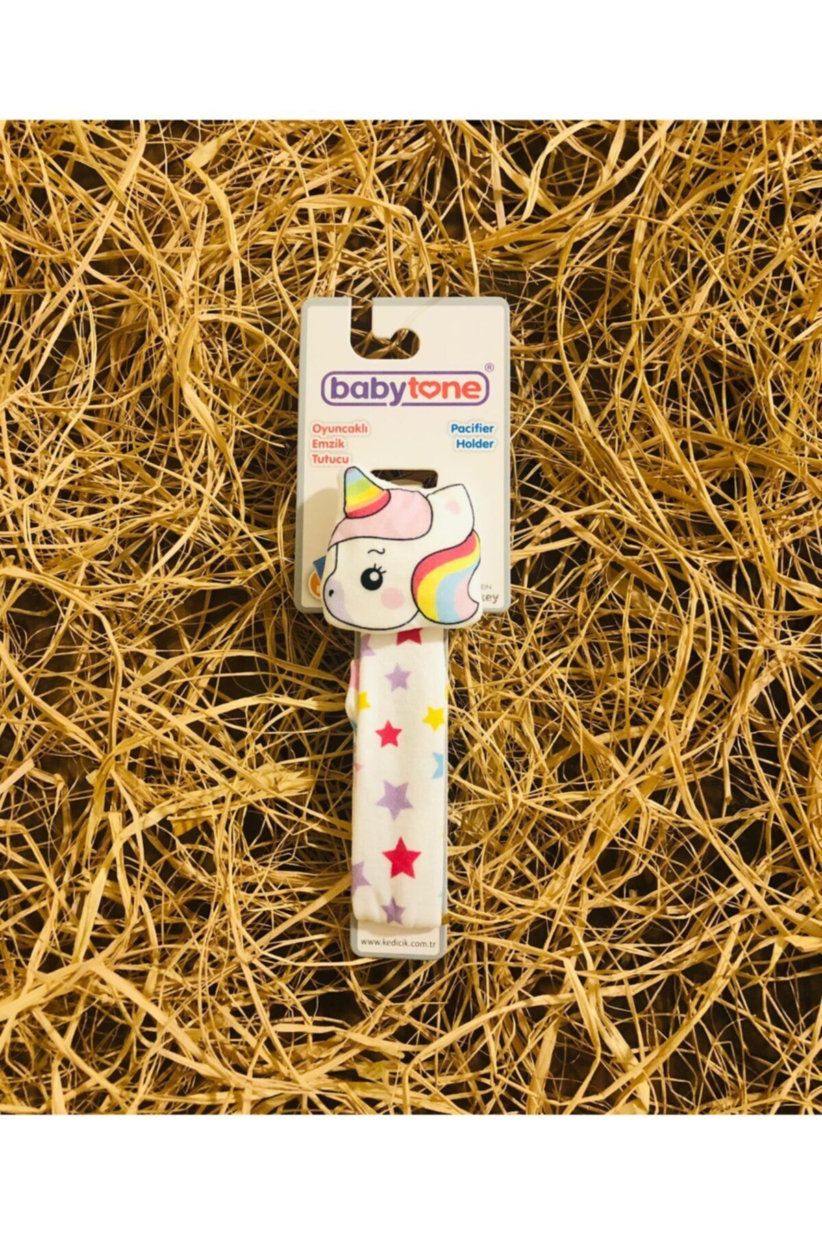 BABY TONE Kız Bebek Sevimli Unicorn Oyuncaklı Emzik Tutucu - Askısı