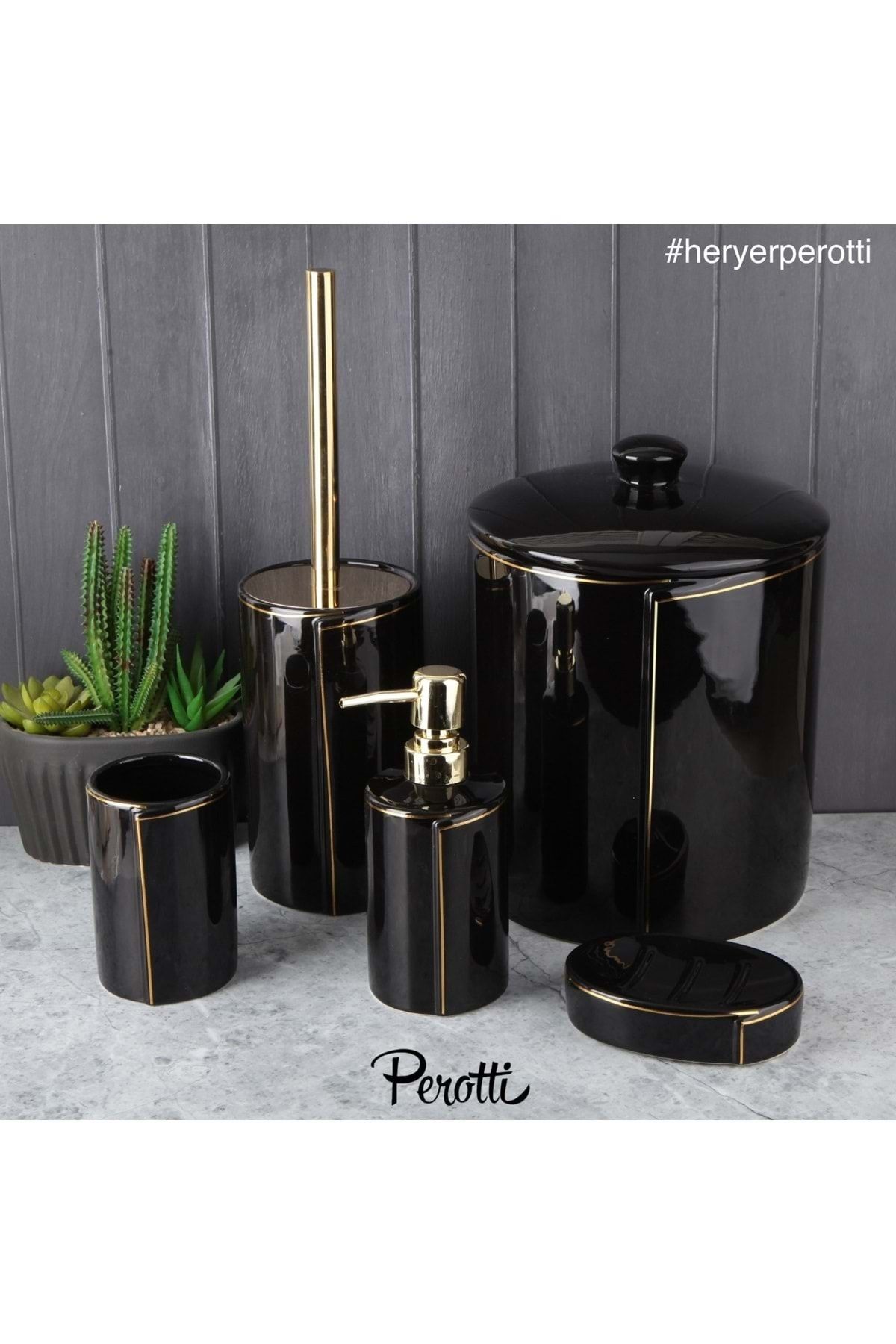 Perotti 12825 Prego Siyah 5 Li Banyo Takımı